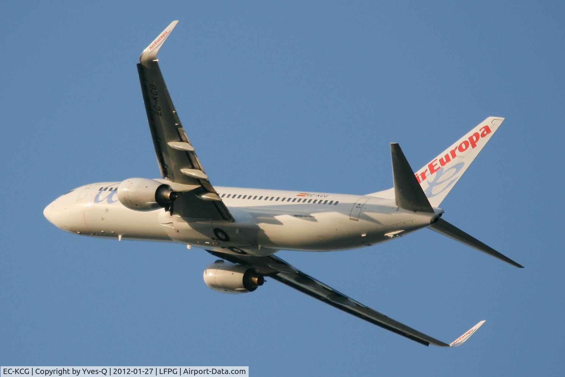 EC-KCG, 2007 Boeing 737-85P C/N 33981, Boing 737-85P, Take off rwy 27L, Roissy Charles De Gaulle Airport (LFPG-CDG)