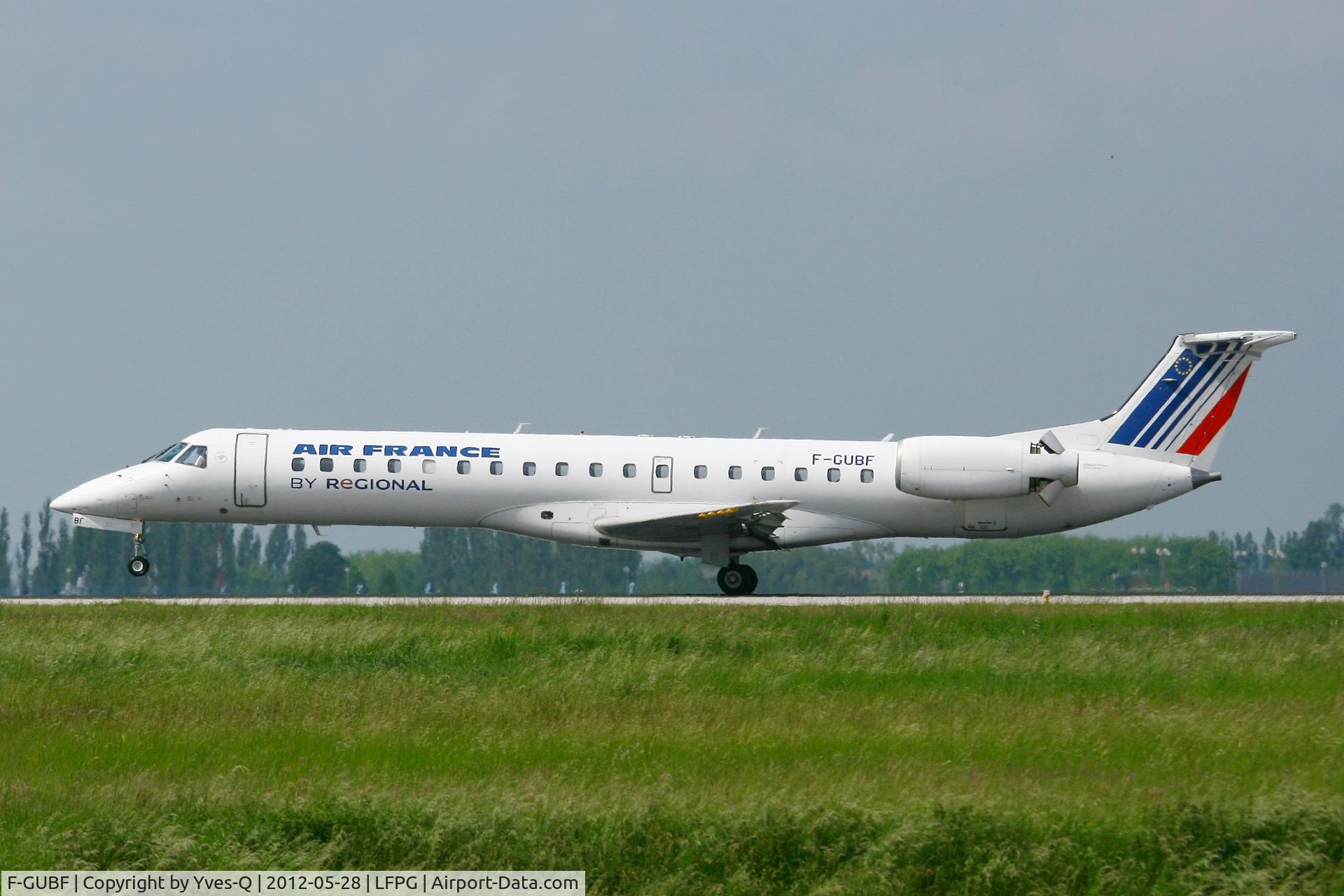 F-GUBF, 2002 Embraer EMB-145MP (ERJ-145MP) C/N 145669, Embraer EMB-145MP, Landing rwy 26L, Roissy Charles De Gaulle Airport (LFPG-CDG)