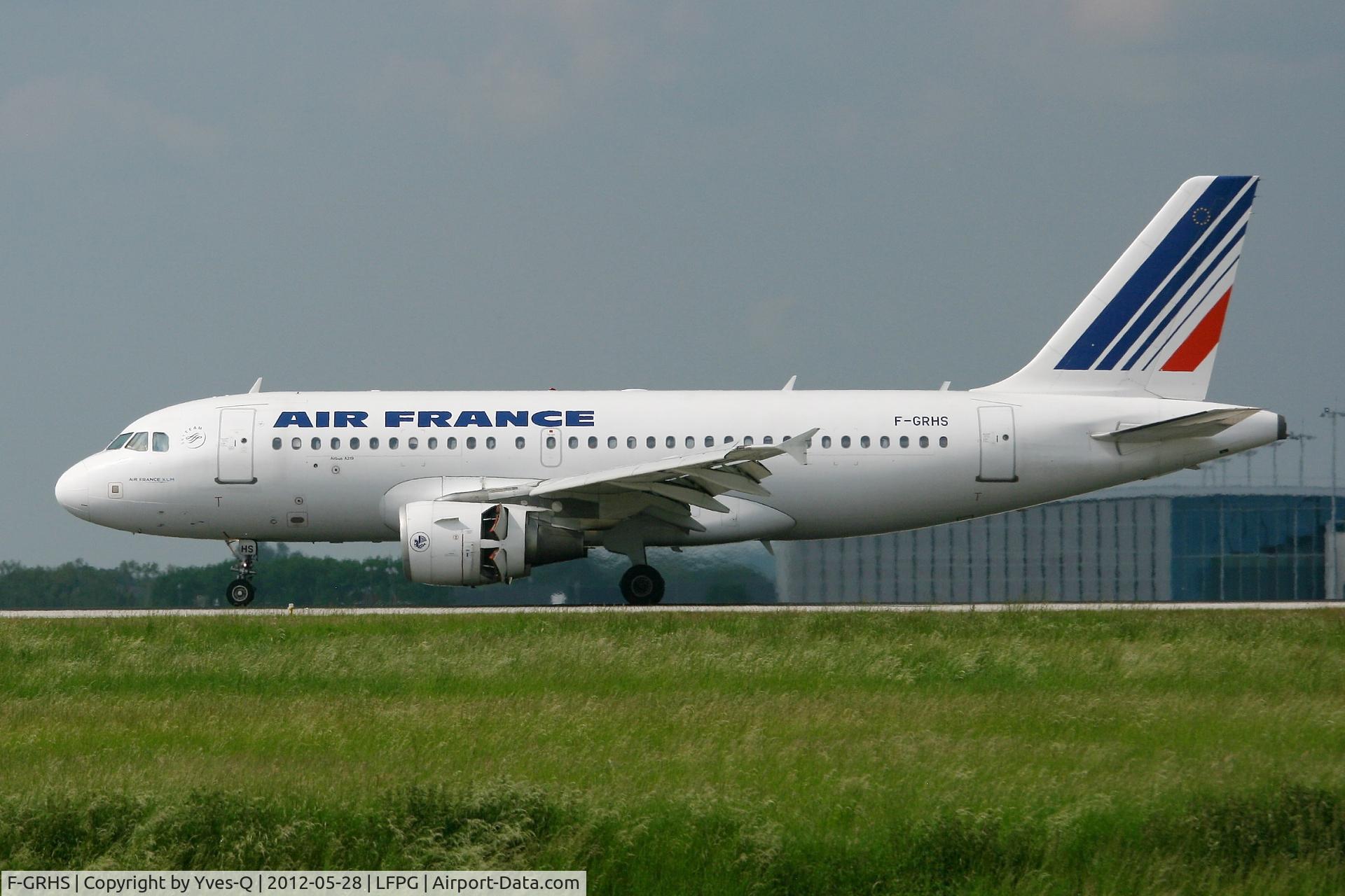 F-GRHS, 2001 Airbus A319-111 C/N 1444, Airbus A319-111, Landing Rwy 26L, Roissy Charles De Gaulle Airport (LFPG-CDG)