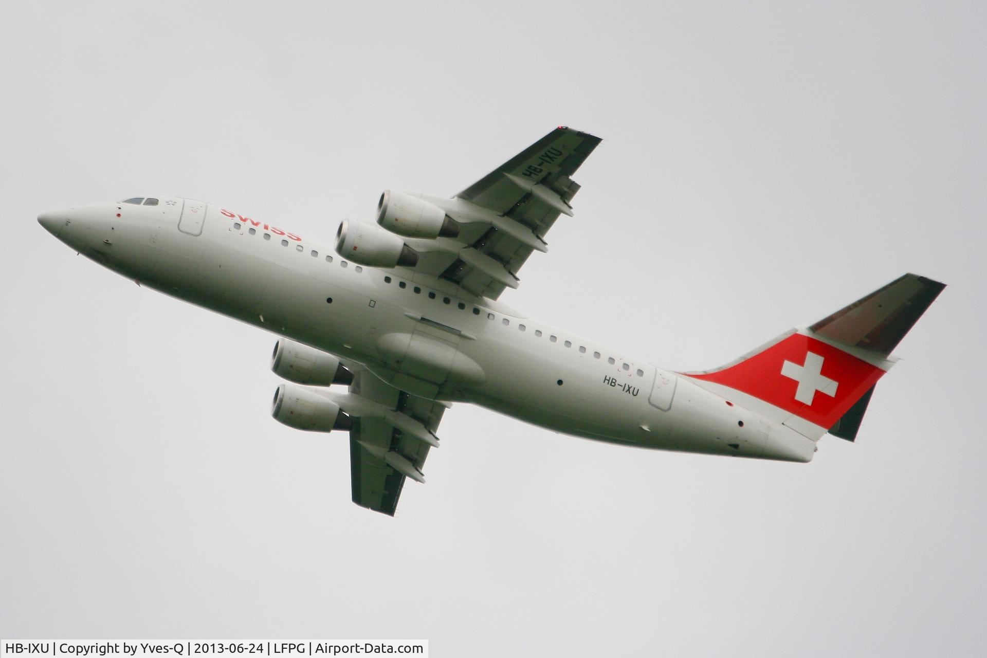 HB-IXU, 1995 British Aerospace Avro 146-RJ100 C/N E3276, British Aerospace Avro 146 RJ-100, Take off rwy 26R, Roissy Charles De Gaulle Airport (LFPG-CDG)