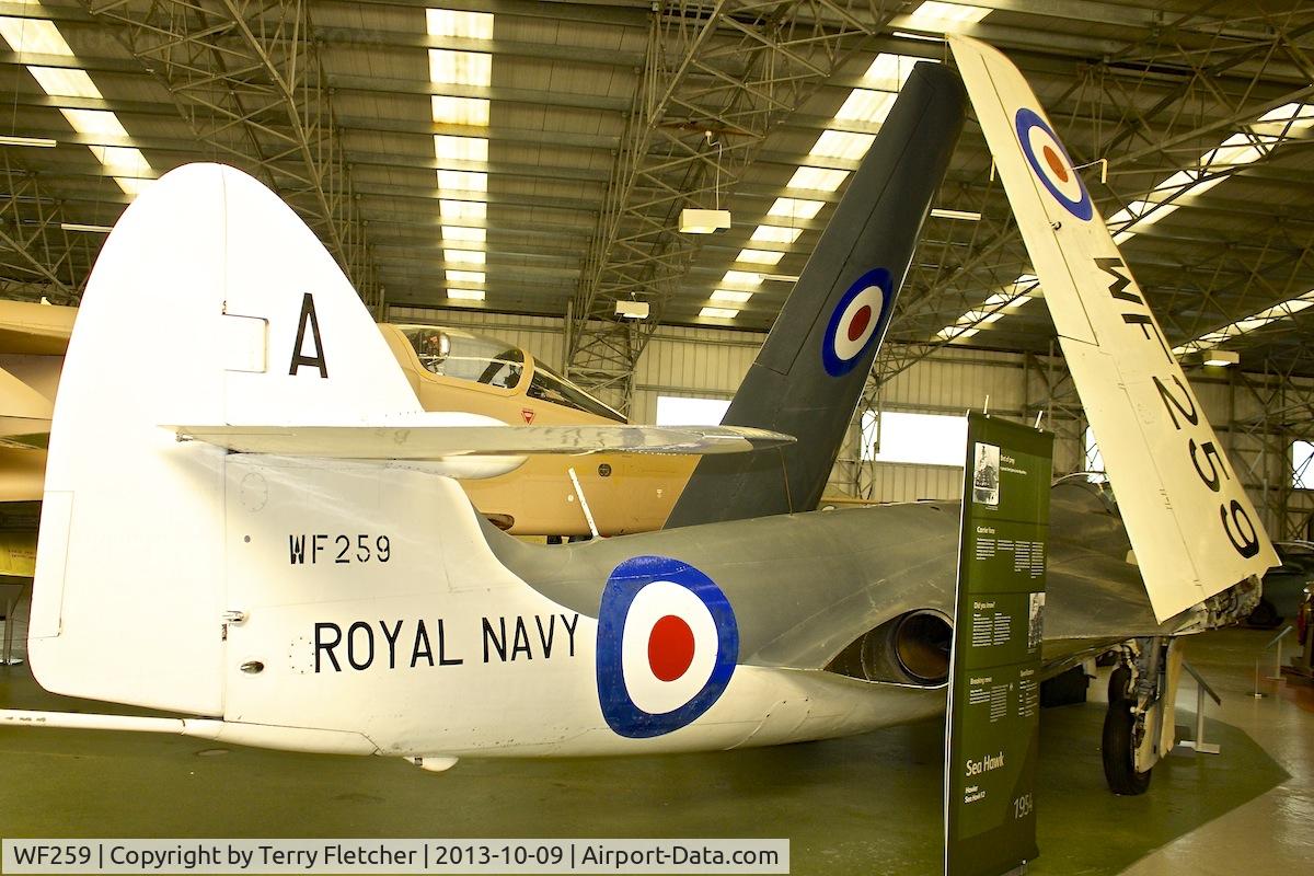 WF259, 1954 Hawker Sea Hawk F.2 C/N 5916, At the Museum of Flight , East Fortune , Scotland