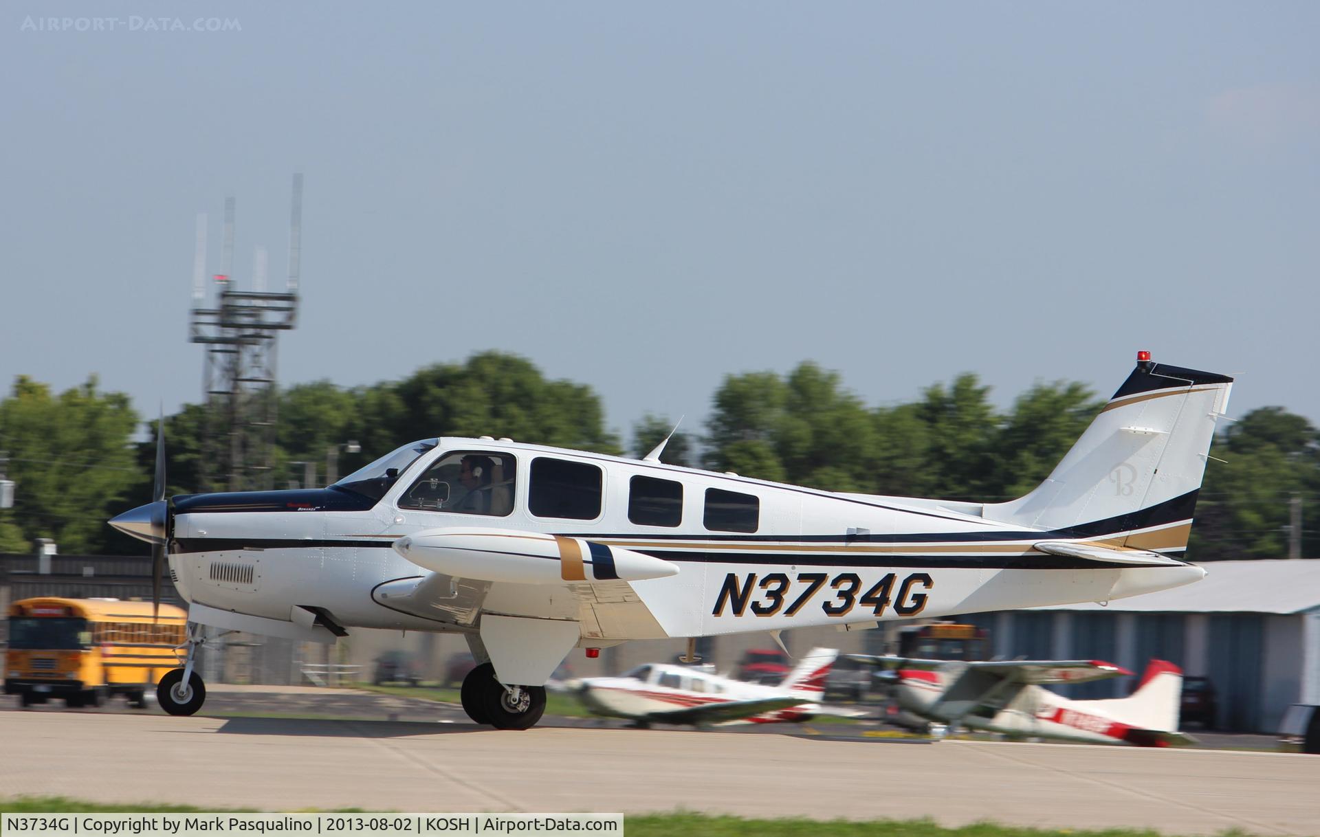 N3734G, Raytheon Aircraft Company G36 C/N E-3734, Beech G36