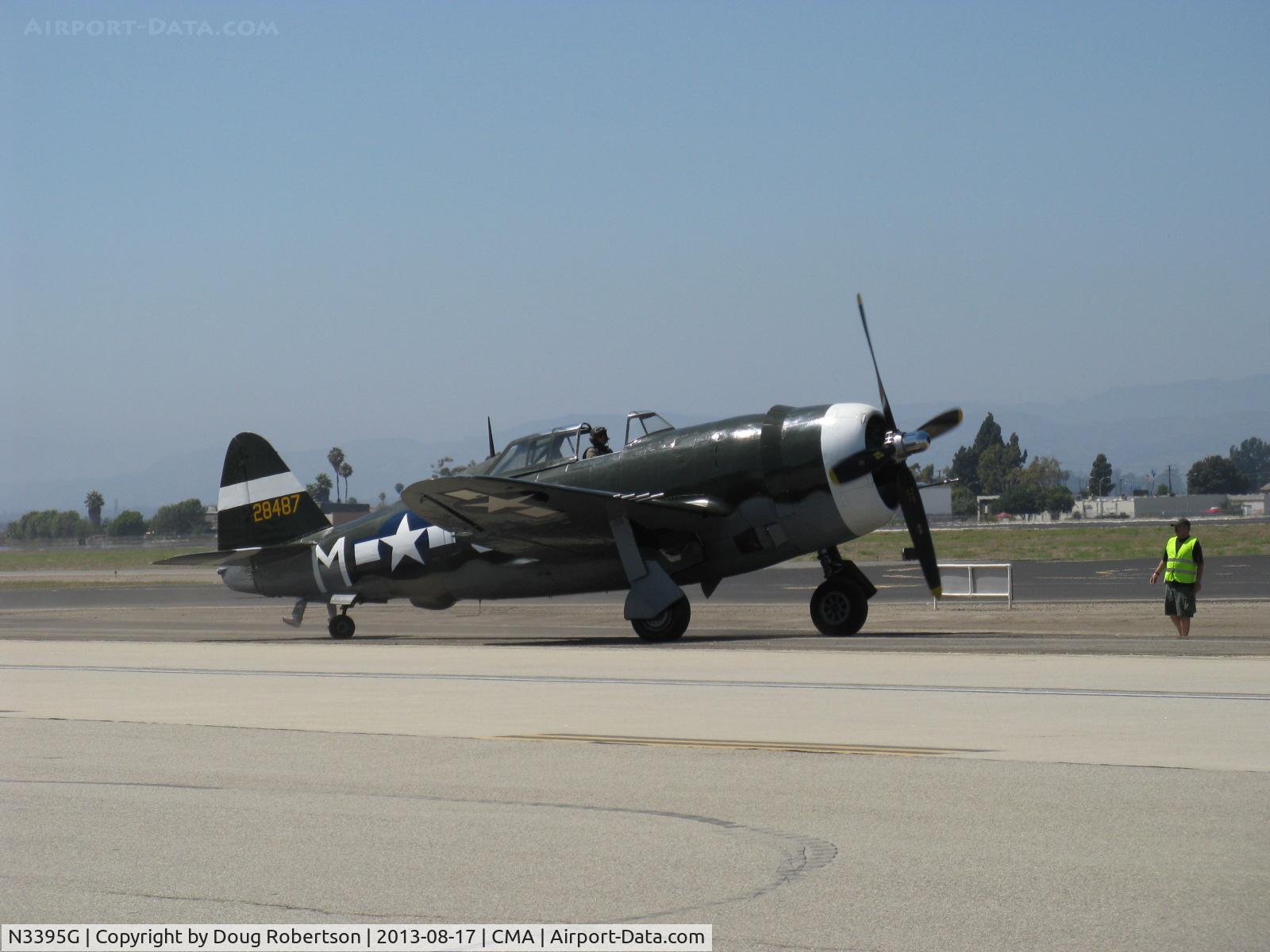 N3395G, 1942 Republic P-47G-15-CU Thunderbolt C/N 42-25254, 1942 Republic P-47G THUNDERBOLT, P&W R-2800 DOUBLE WASP 2,300 Hp, taxi