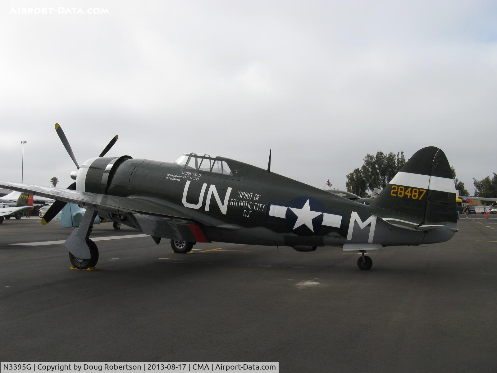 N3395G, 1942 Republic P-47G-15-CU Thunderbolt C/N 42-25254, 1942 Republic P-47G THUNDERBOLT, P&W R-2800 Double Wasp 2,300 Hp, on CAF ramp