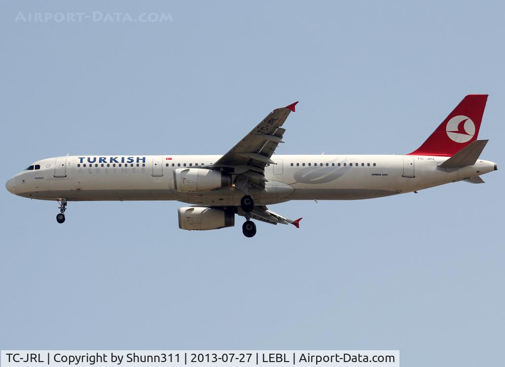 TC-JRL, 2008 Airbus A321-231 C/N 3539, Landing rwy 07L