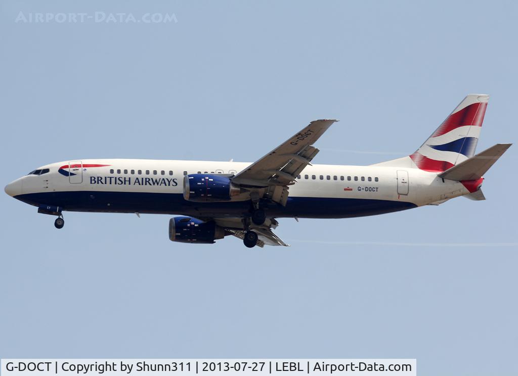 G-DOCT, 1992 Boeing 737-436 C/N 25853, Landing rwy 07L