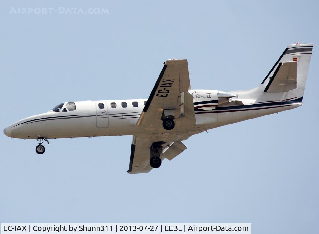 EC-IAX, 1980 Cessna 550 Citation II C/N 550-0156, Landing rwy 07L