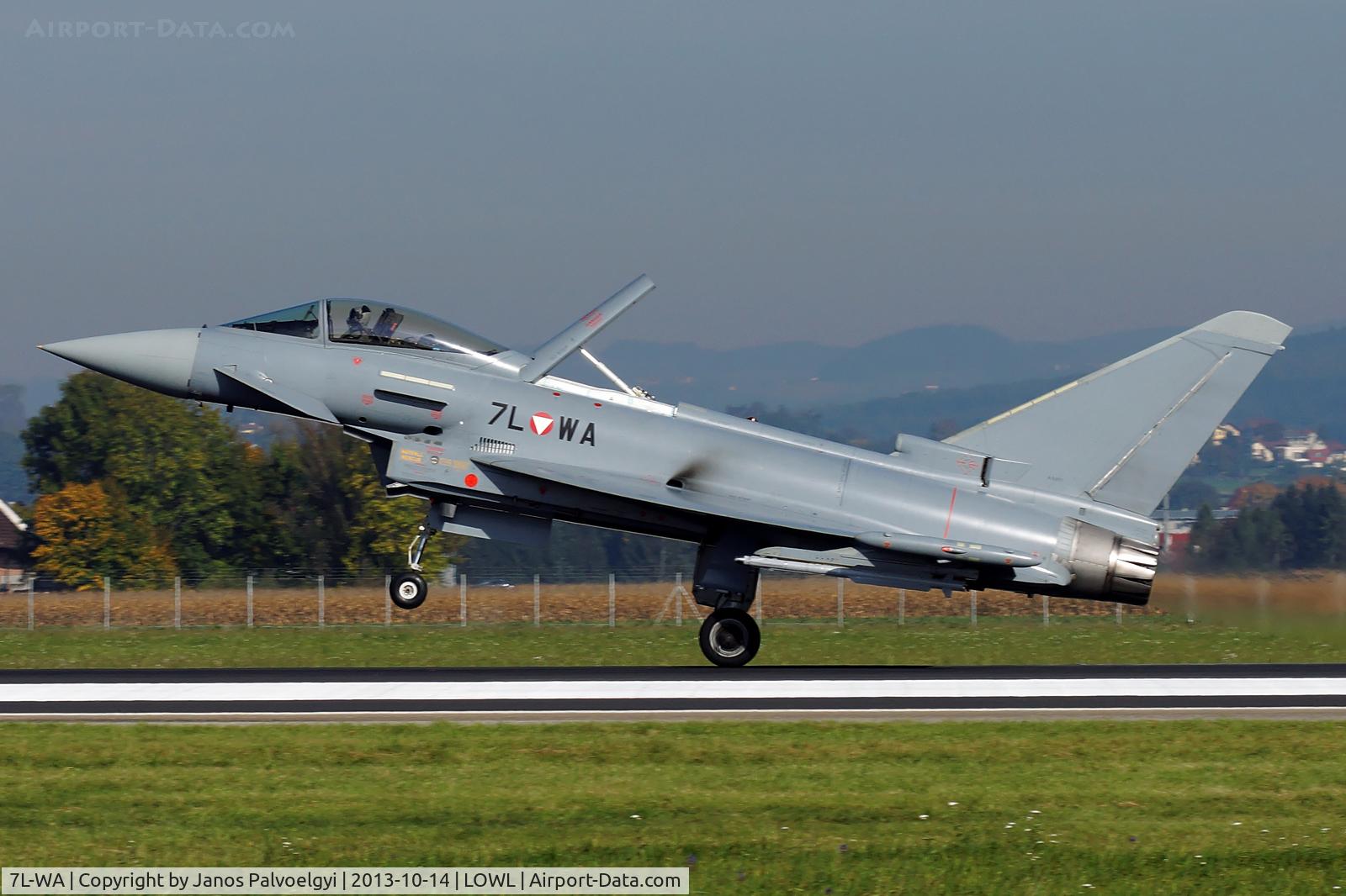 7L-WA, 2007 Eurofighter EF-2000 Typhoon S C/N AS001, Austrian Airforce Eurofighter EF-2000 Typhoon S landing on RWY26 in LOWL/LNZ