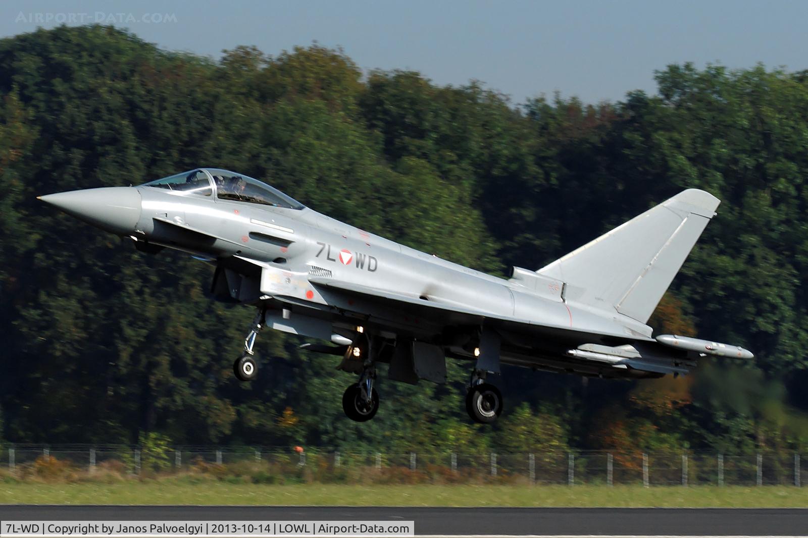 7L-WD, 2007 Eurofighter EF-2000 Typhoon S C/N AS004, Austrian Airforce Eurofighter EF-2000 Typhoon S landing on RWY26 in LOWL/LNZ