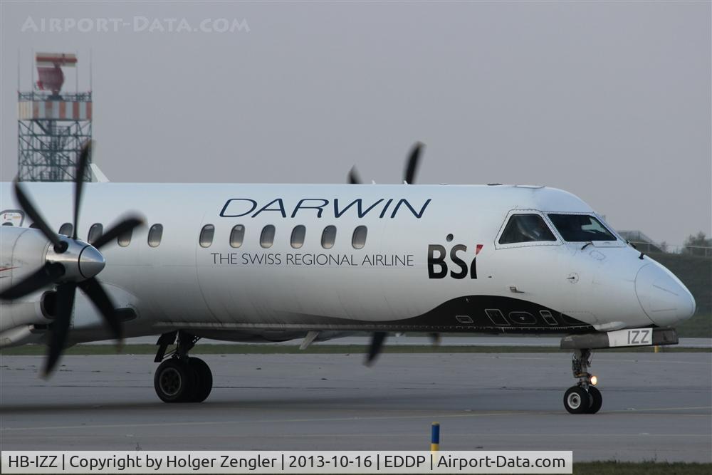 HB-IZZ, 1997 Saab 2000 C/N 2000-048, Close up of Darwin´s CDGAMSLEJ shuttle.....