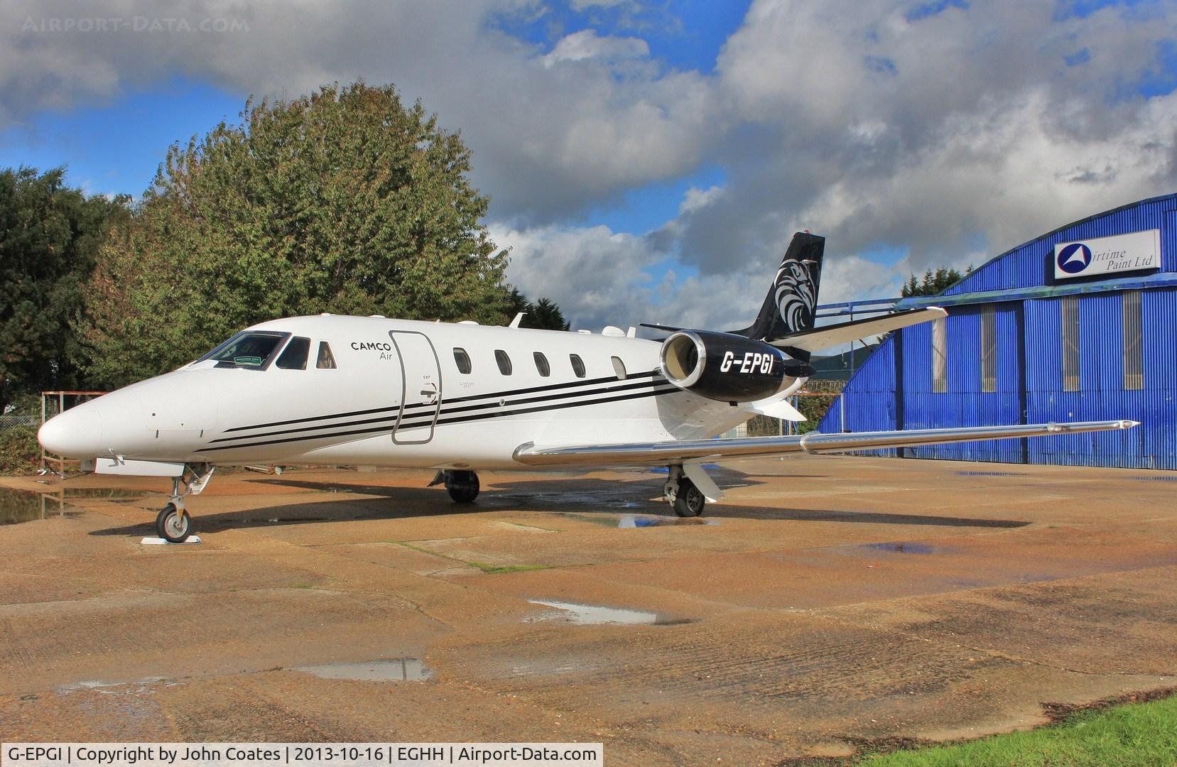 G-EPGI, 2012 Cessna 560XL Citation XLS+ C/N 560-6106, Just out of paintshop after attention.