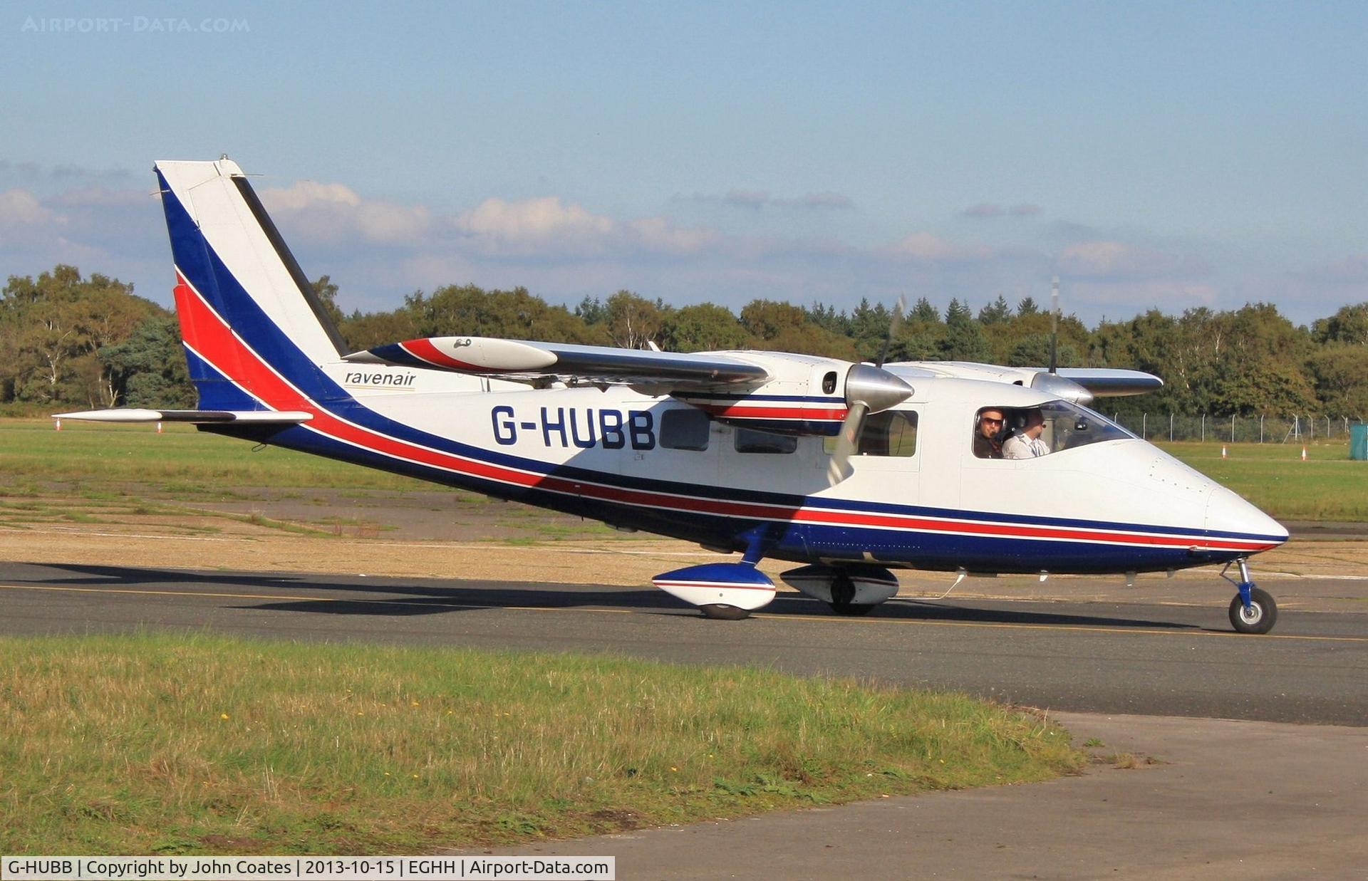 G-HUBB, 1979 Partenavia P-68B Victor C/N 194, Taxiing to depart - subtle Ravenair titles.