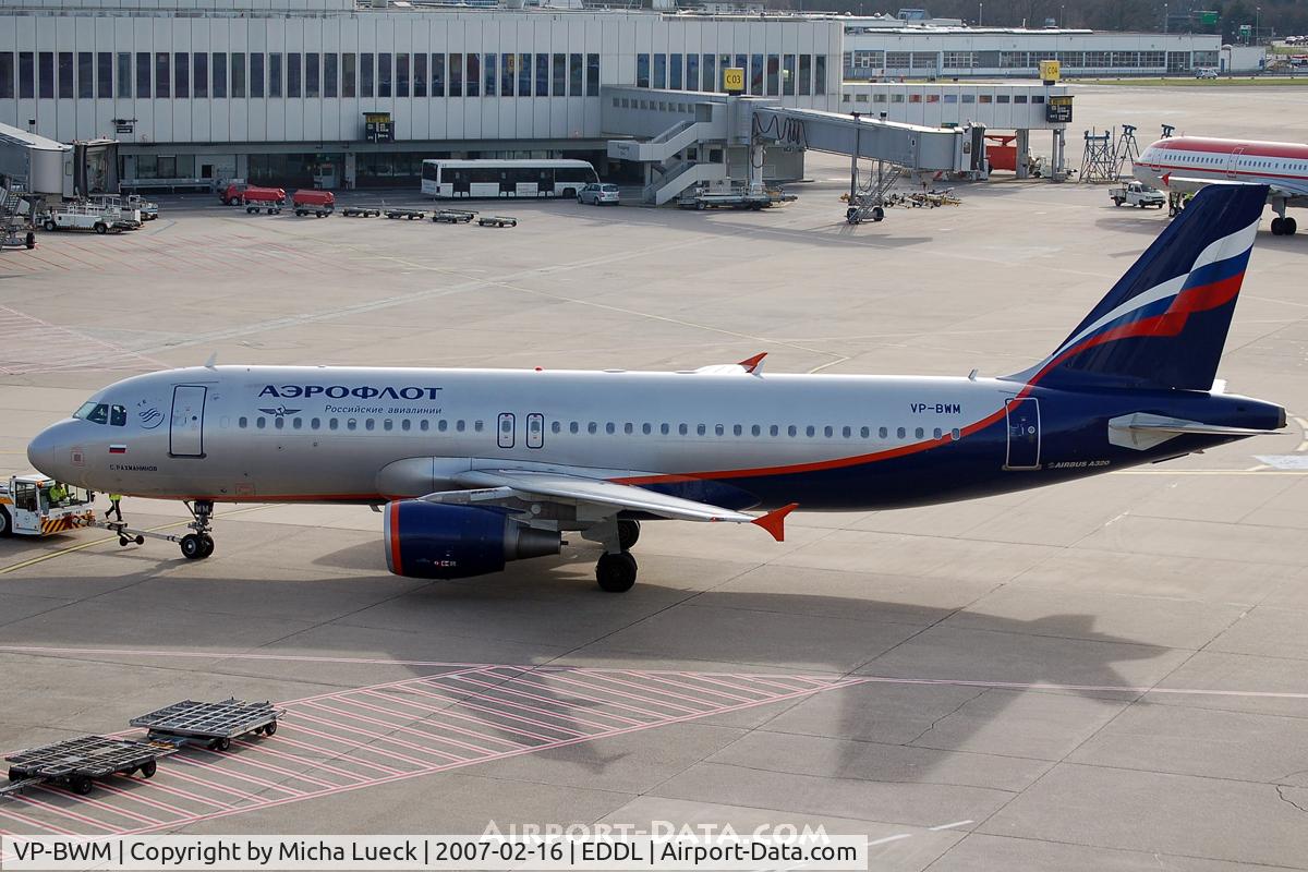 VP-BWM, 2004 Airbus A320-214 C/N 2233, At Düsseldorf