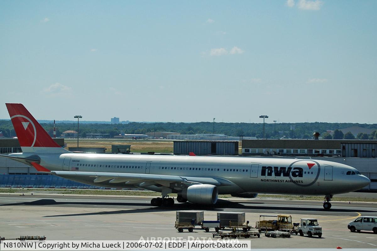 N810NW, 2005 Airbus A330-323 C/N 0674, At Frankfurt