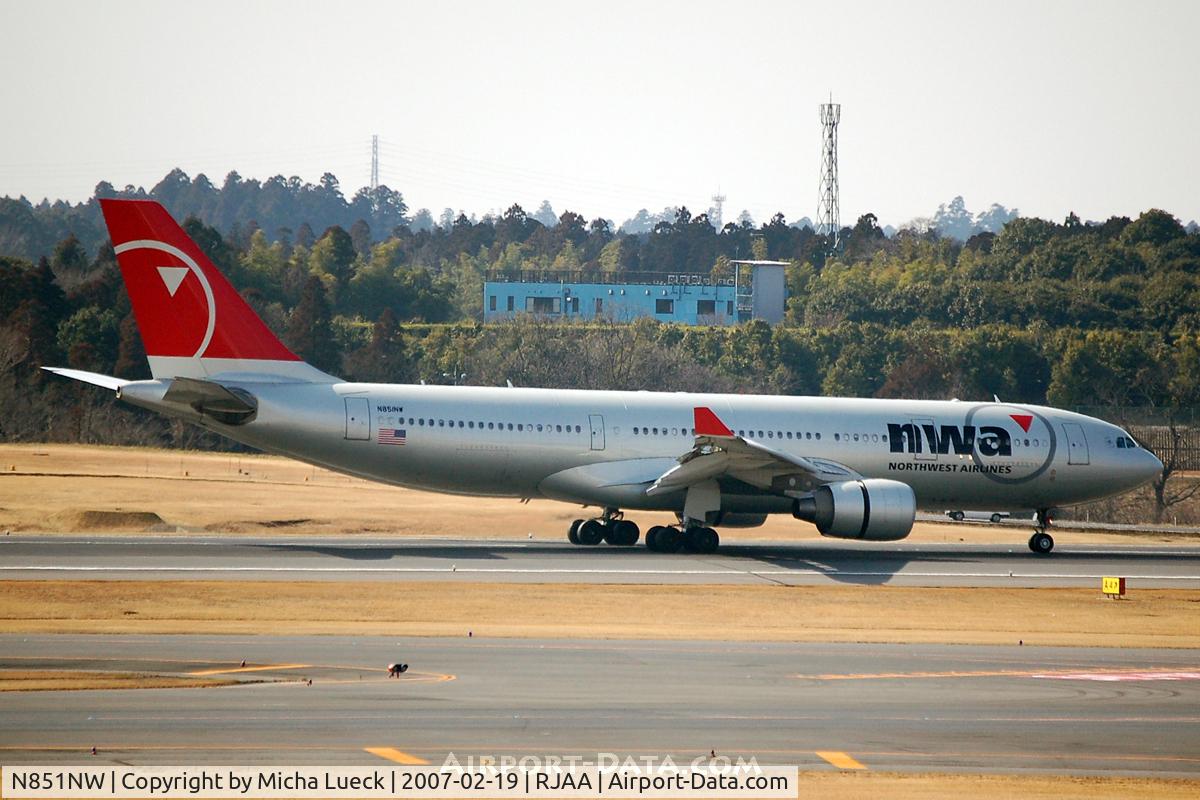 N851NW, 2004 Airbus A330-223 C/N 0609, At Narita