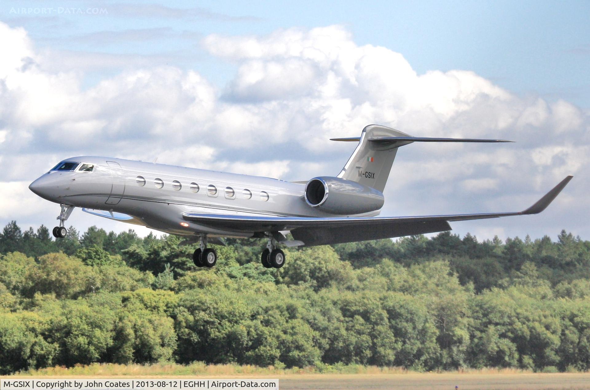 M-GSIX, 2012 Gulfstream Aerospace G650 (G-VI) C/N 6032, Low approach during training.
