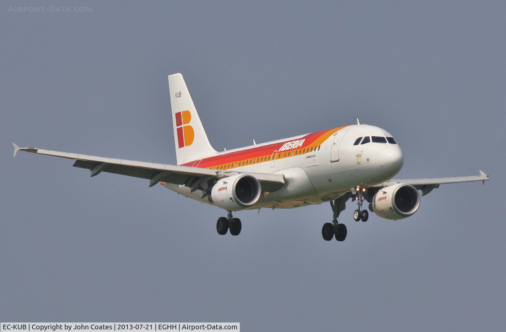 EC-KUB, 2008 Airbus A319-111 C/N 3651, Real Madrid team arriving to play AFC Bournemouth