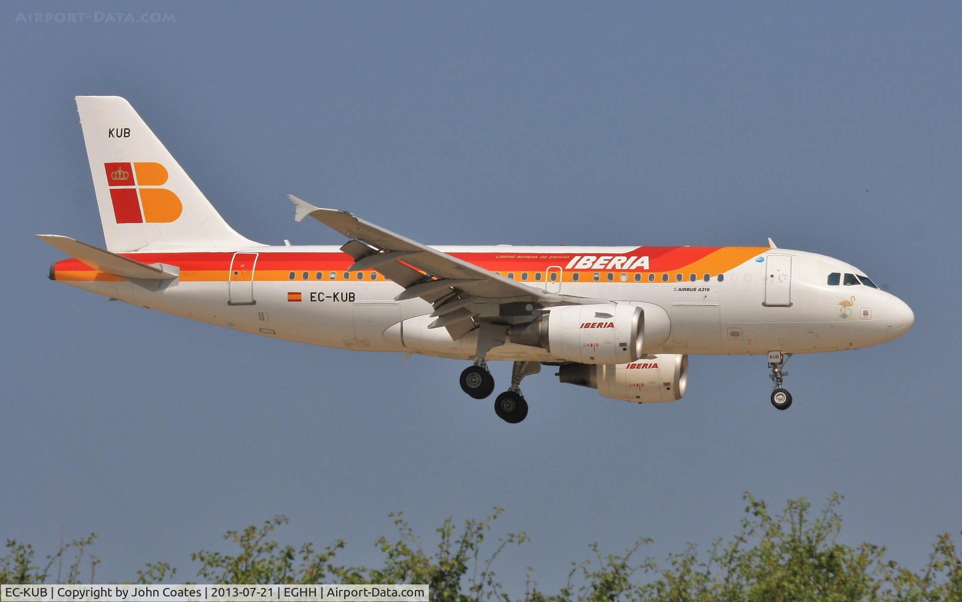 EC-KUB, 2008 Airbus A319-111 C/N 3651, Arriving with Real Madrid football team.