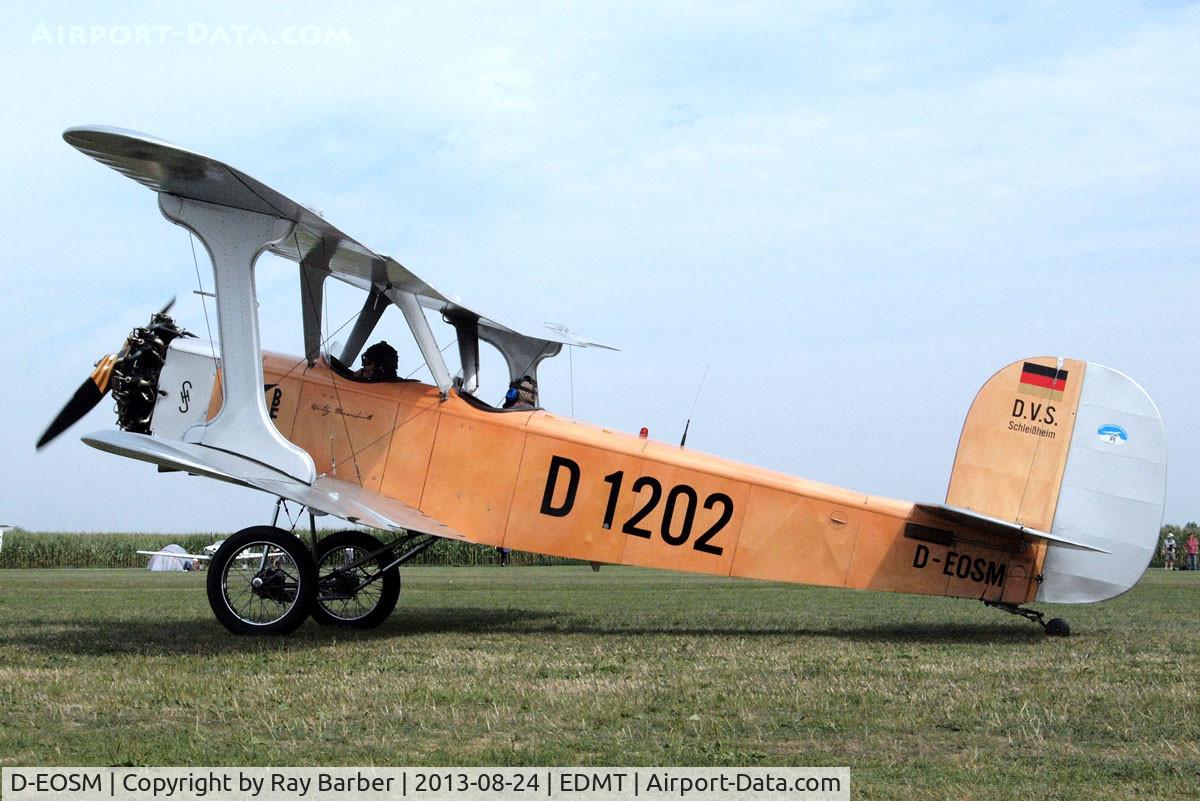 D-EOSM, Udet U.12a Flamingo Replica C/N D-1202, Udet U.12a Flamingo (replica) [1785] (Flugwerft Schleissheim) Tannheim~D 24/08/2013 Taxiing out for ill fated departure.