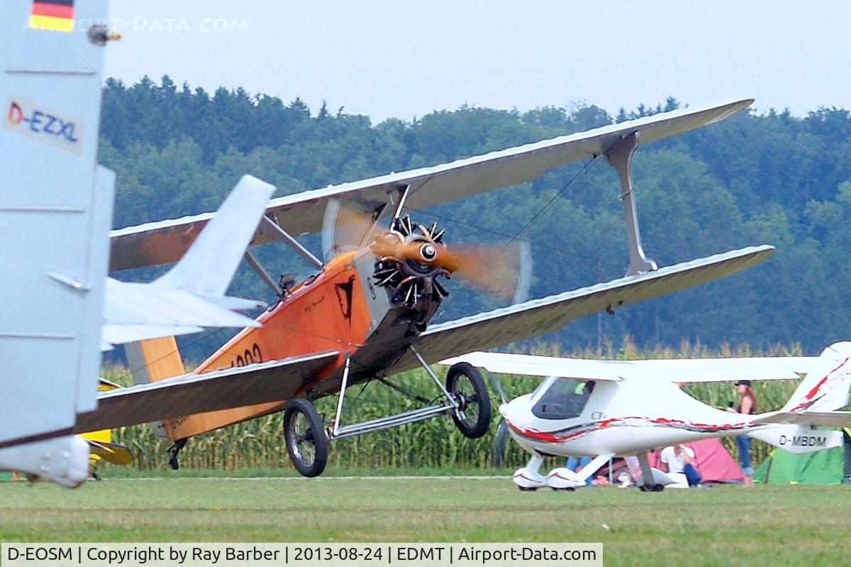 D-EOSM, Udet U.12a Flamingo Replica C/N D-1202, Udet U.12a Flamingo (replica) [1785] (Flugwerft Schleissheim) Tannheim~D 24/08/2013. Trying to take off lost control and headed off approximately in my direction.