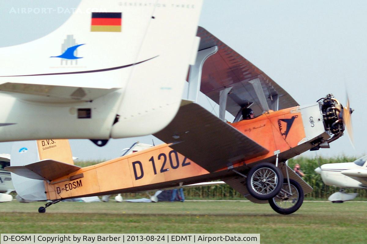 D-EOSM, Udet U.12a Flamingo Replica C/N D-1202, Udet U.12a Flamingo (replica) [1785] (Flugwerft Schleissheim) Tannheim~D 24/08/2013 Trying to get it back under control and away from the nearside crowd line.