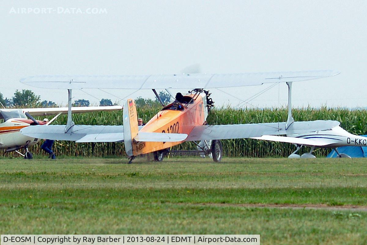 D-EOSM, Udet U.12a Flamingo Replica C/N D-1202, Udet U.12a Flamingo (replica) [1785] (Flugwerft Schleissheim) Tannheim~D 24/08/2013.Still trying to get control of the aircraft and heading towards D-KKCN.