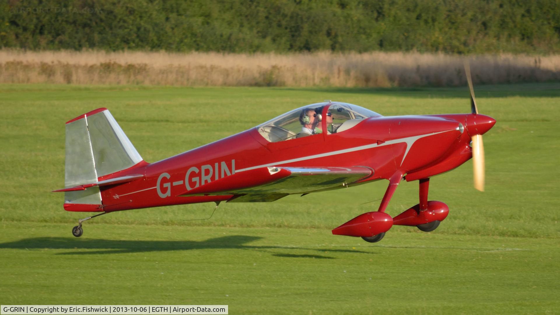 G-GRIN, 1999 Vans RV-6 C/N PFA 181-12409, 1. G-GRIN departing The Shuttleworth Collection October Flying Day - (The final Flying Day of their 50th Anniversary Season.)