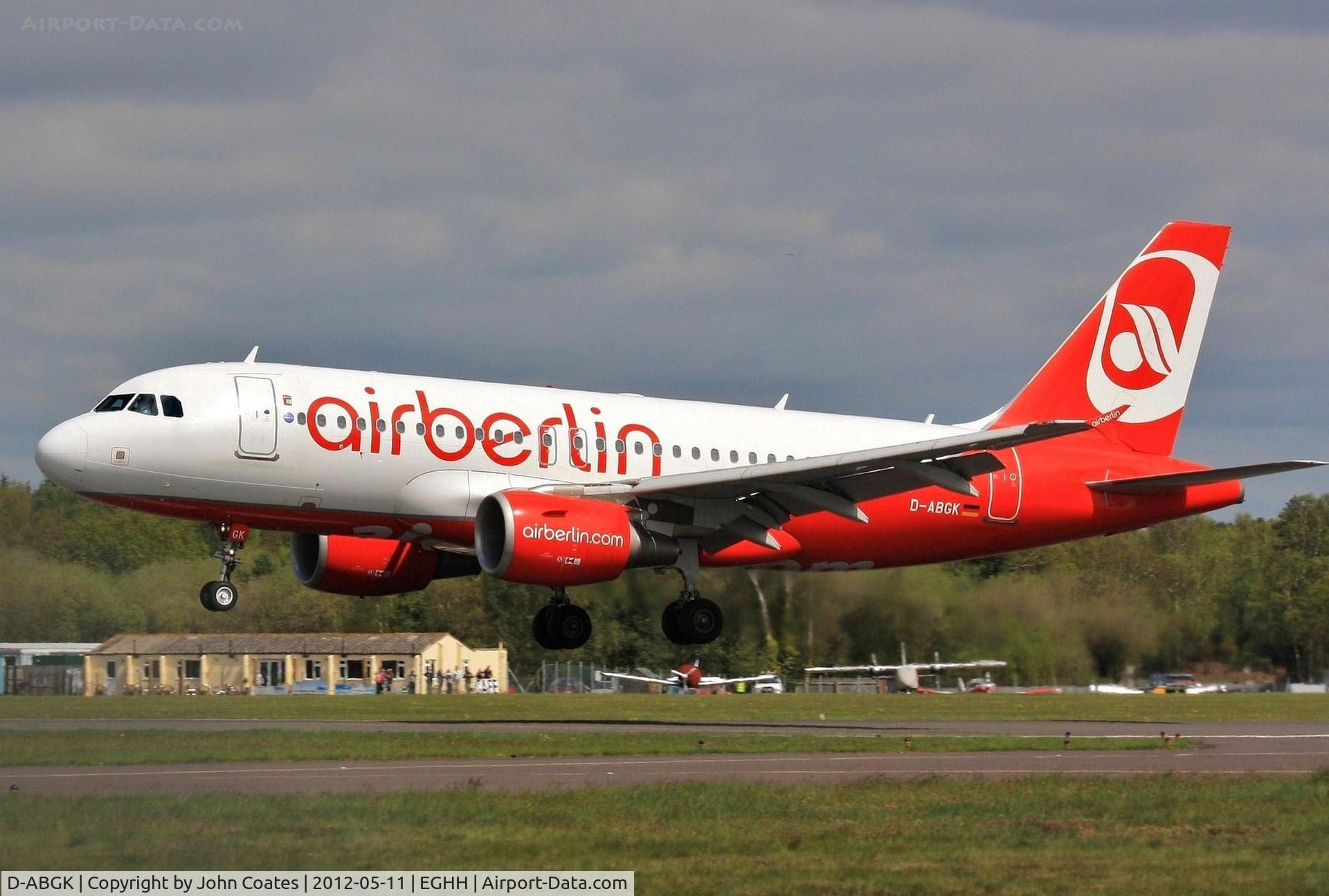 D-ABGK, 2008 Airbus A319-112 C/N 3447, About to touch 26