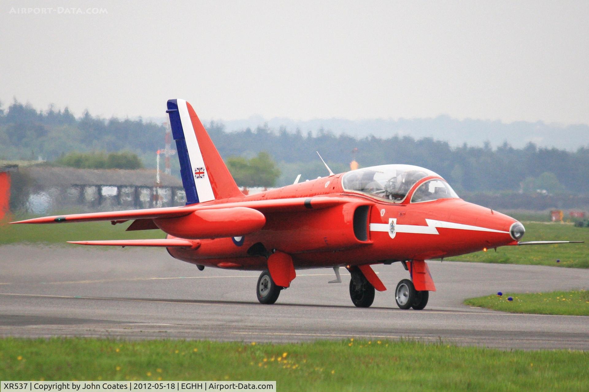 XR537, 1963 Hawker Siddeley Gnat T.1 C/N FL548, Taxiing for fast ground run