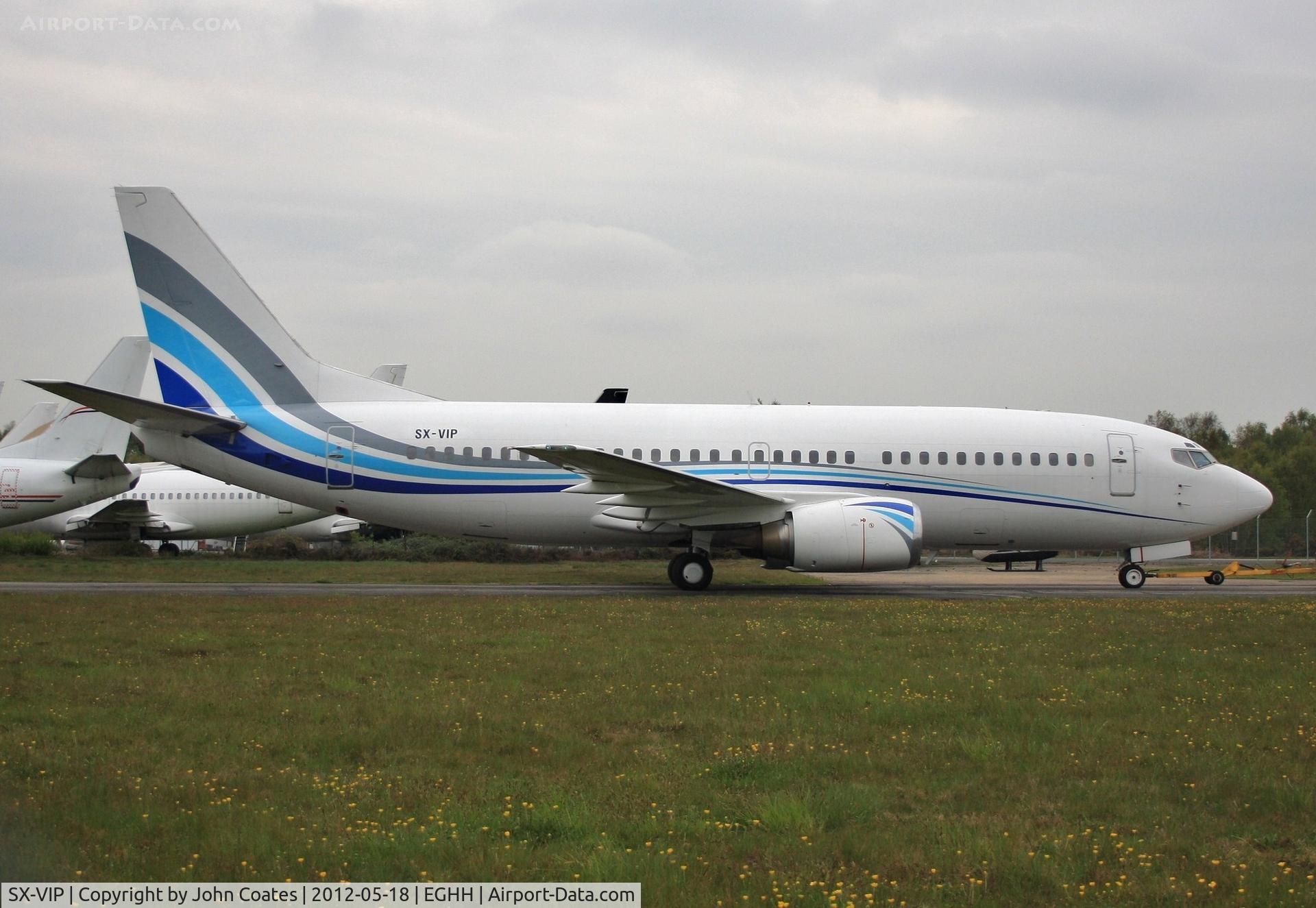 SX-VIP, 1990 Boeing 737-3Y0 C/N 24680, Being towed from European apron.