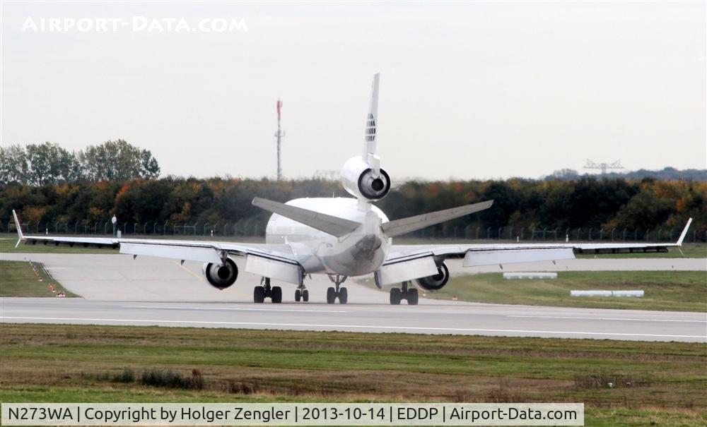 N273WA, 1993 McDonnell Douglas MD-11 C/N 48519, Leaving rwy 08L into twy Echo 8....