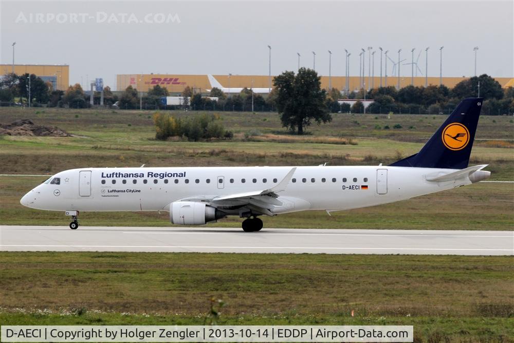 D-AECI, 2010 Embraer 190LR (ERJ-190-100LR) C/N 19000381, FRA shuttle is leaving on rwy 08L...