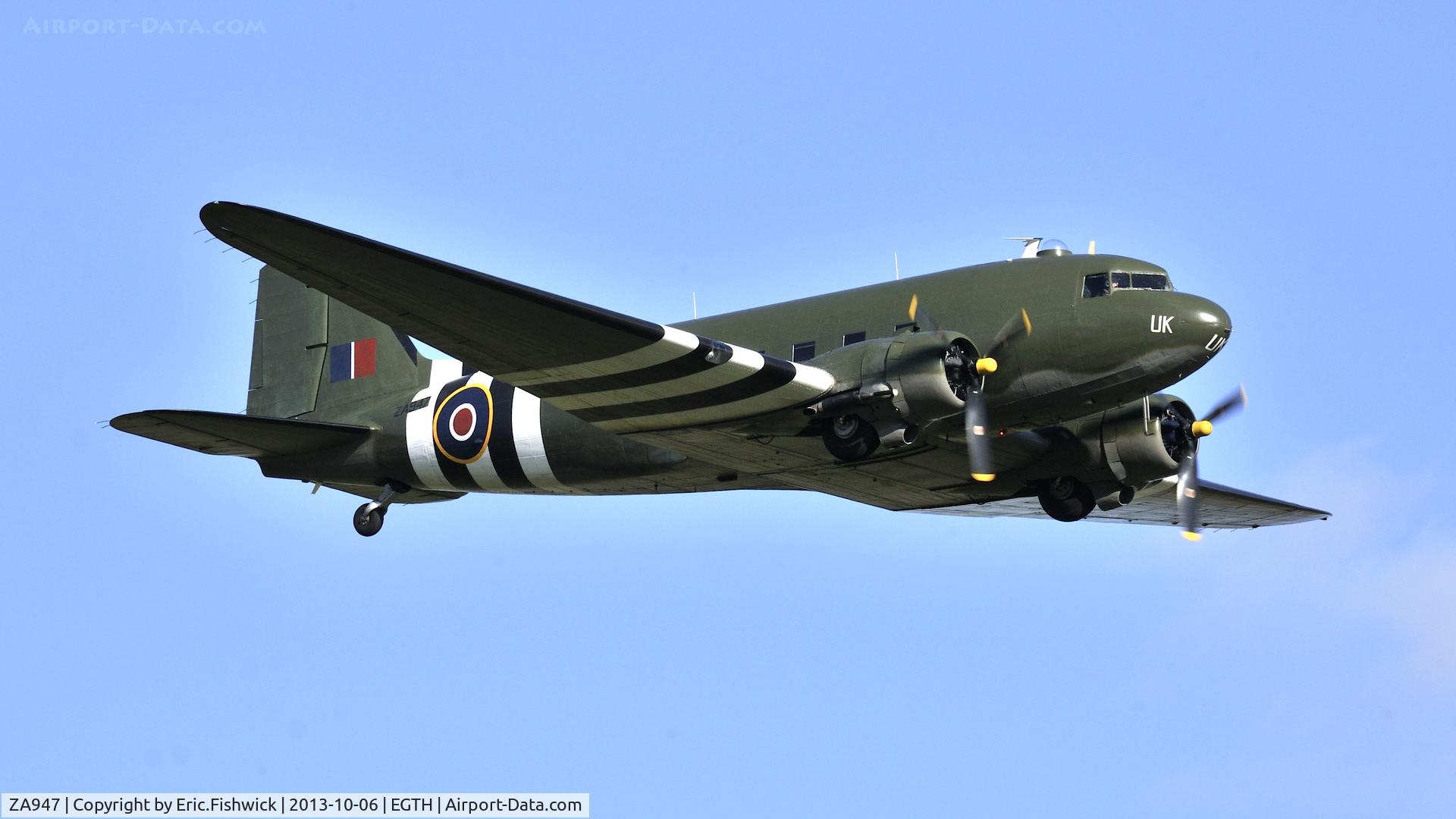 ZA947, 1943 Douglas C-47A-60-DL Dakota III C/N 10200, 43. ZA947 at The Shuttleworth Collection October Flying Day, 2013.