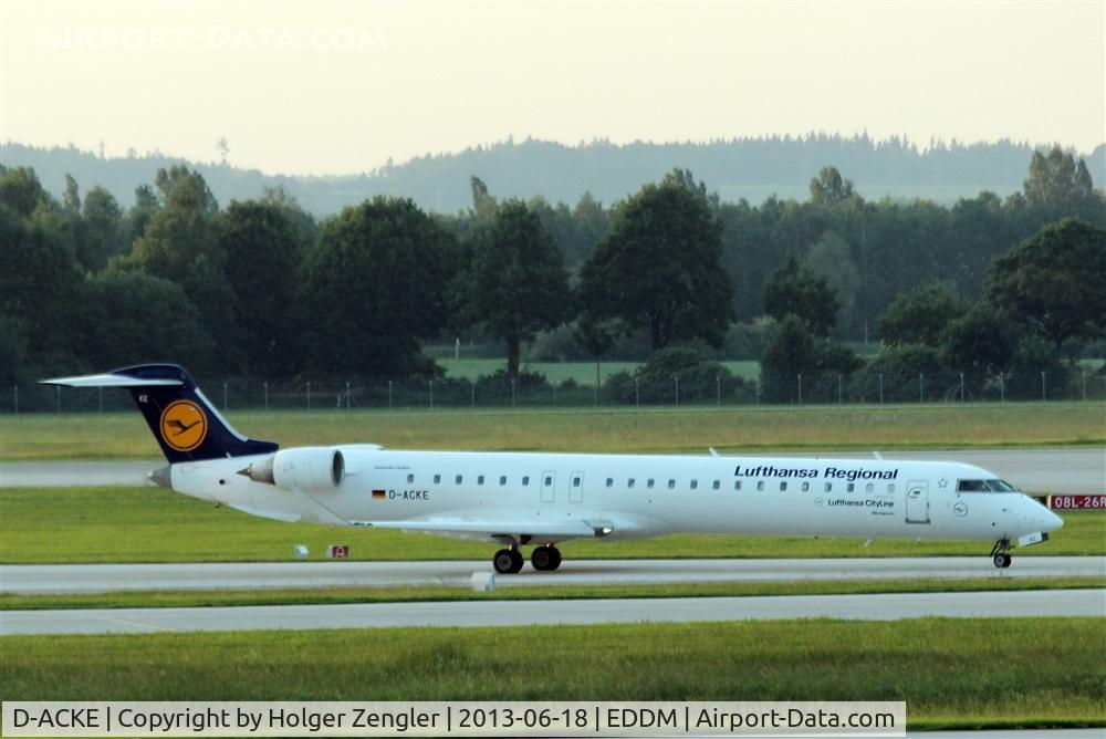 D-ACKE, 2006 Bombardier CRJ-900LR (CL-600-2D24) C/N 15081, On taxi to parking position.....