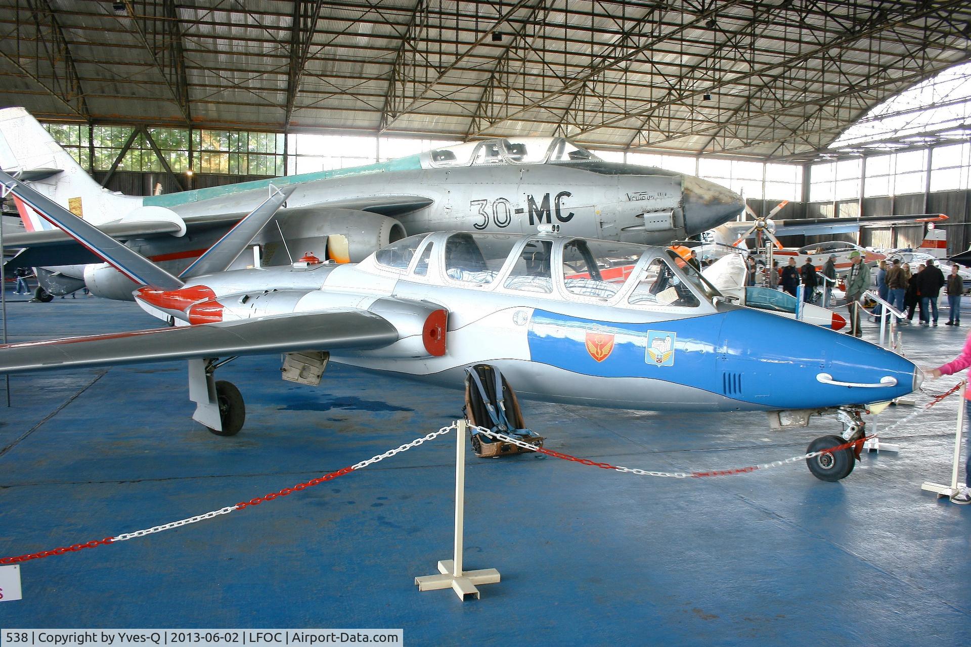 538, Fouga CM-170 Magister C/N 538, Fouga CM-170 Magister, Canopée Museum Châteaudun Air Base 279 (LFOC)