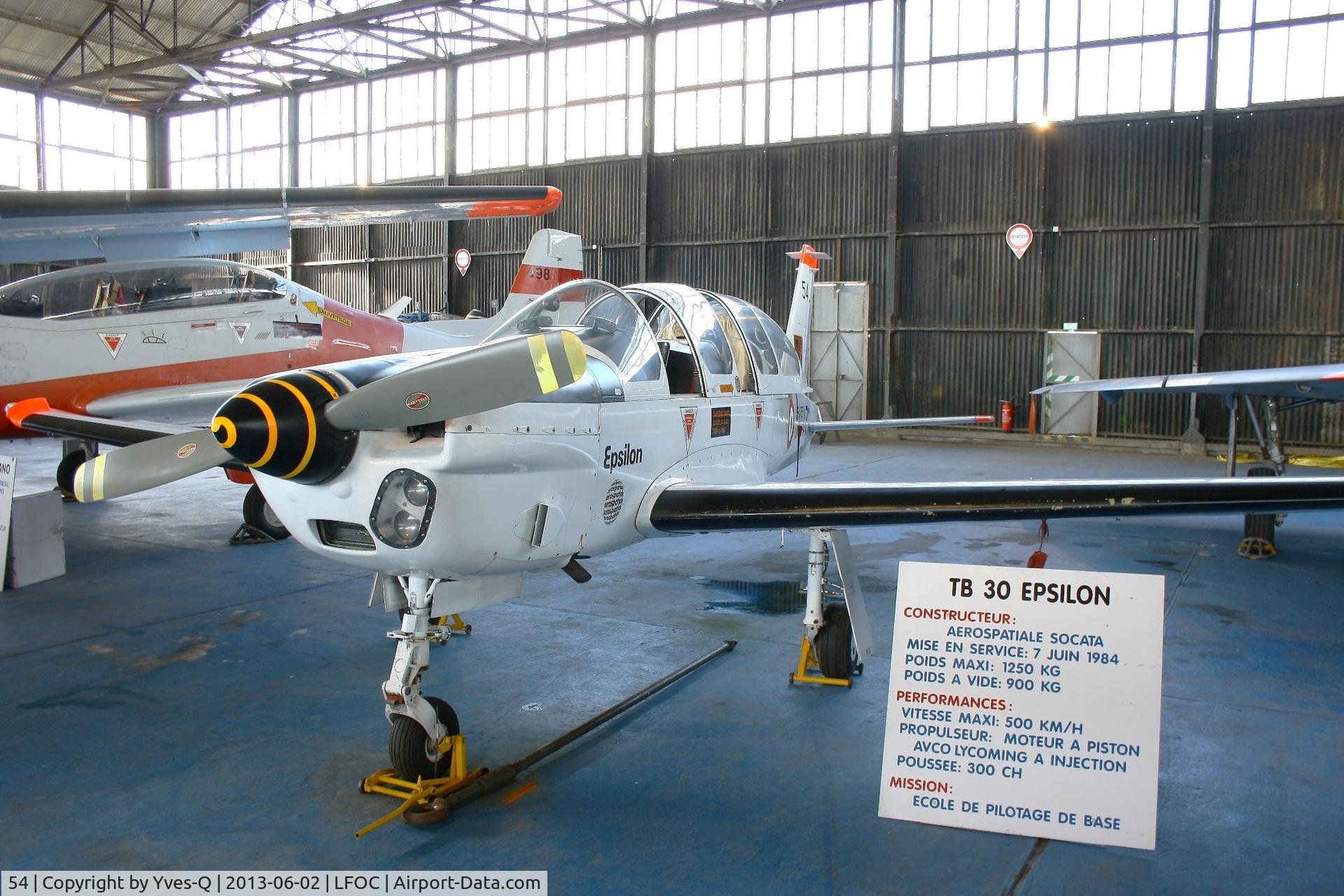 54, Socata TB-30 Epsilon C/N 54, Socata TB-30 Epsilon, Canopée Museum Châteaudun Air Base 279 (LFOC)