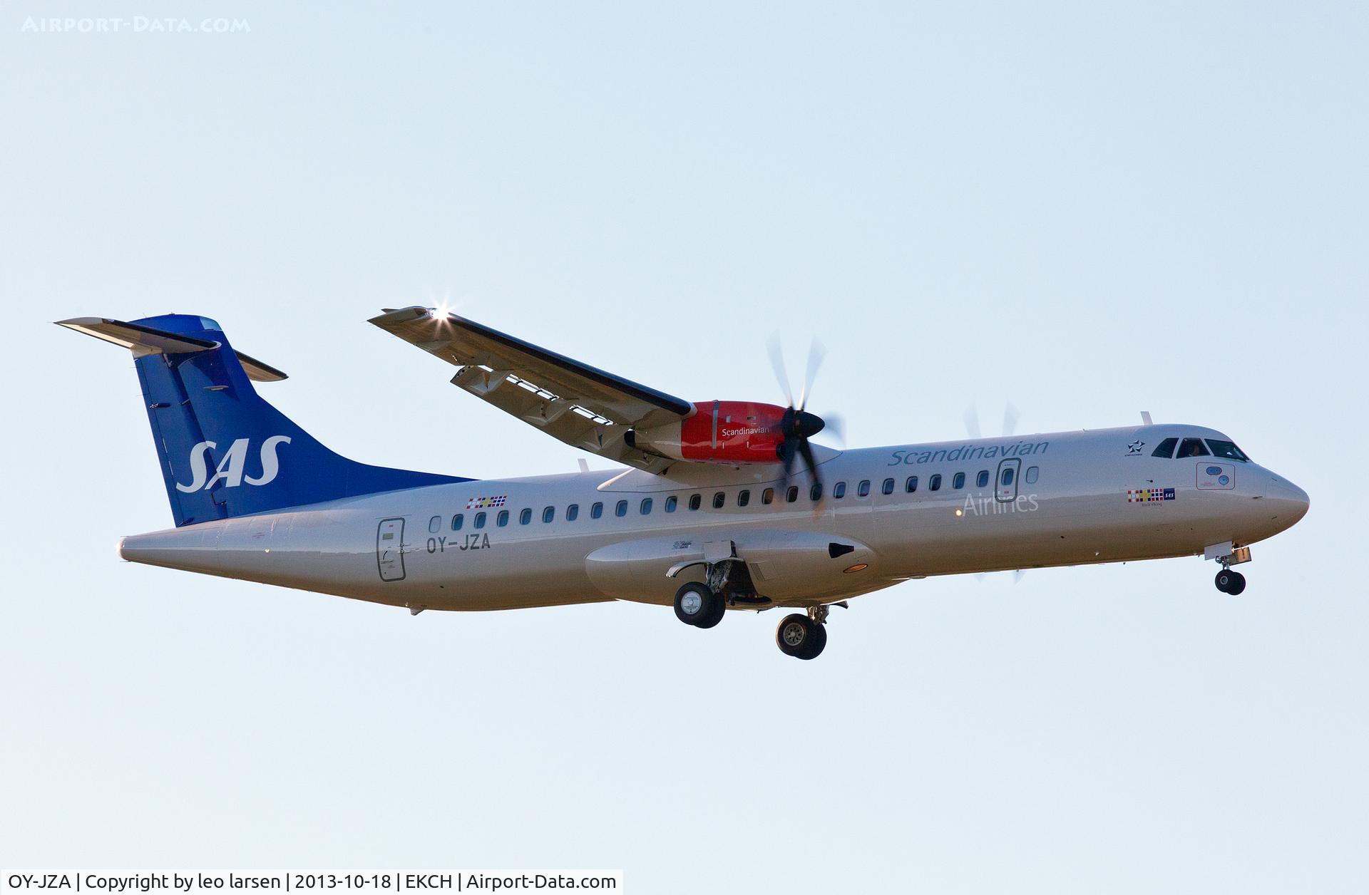 OY-JZA, 2013 ATR 72-600 (72-212A) C/N 1110, Copenhagen Kastrup on delivery flight 18.10.13
