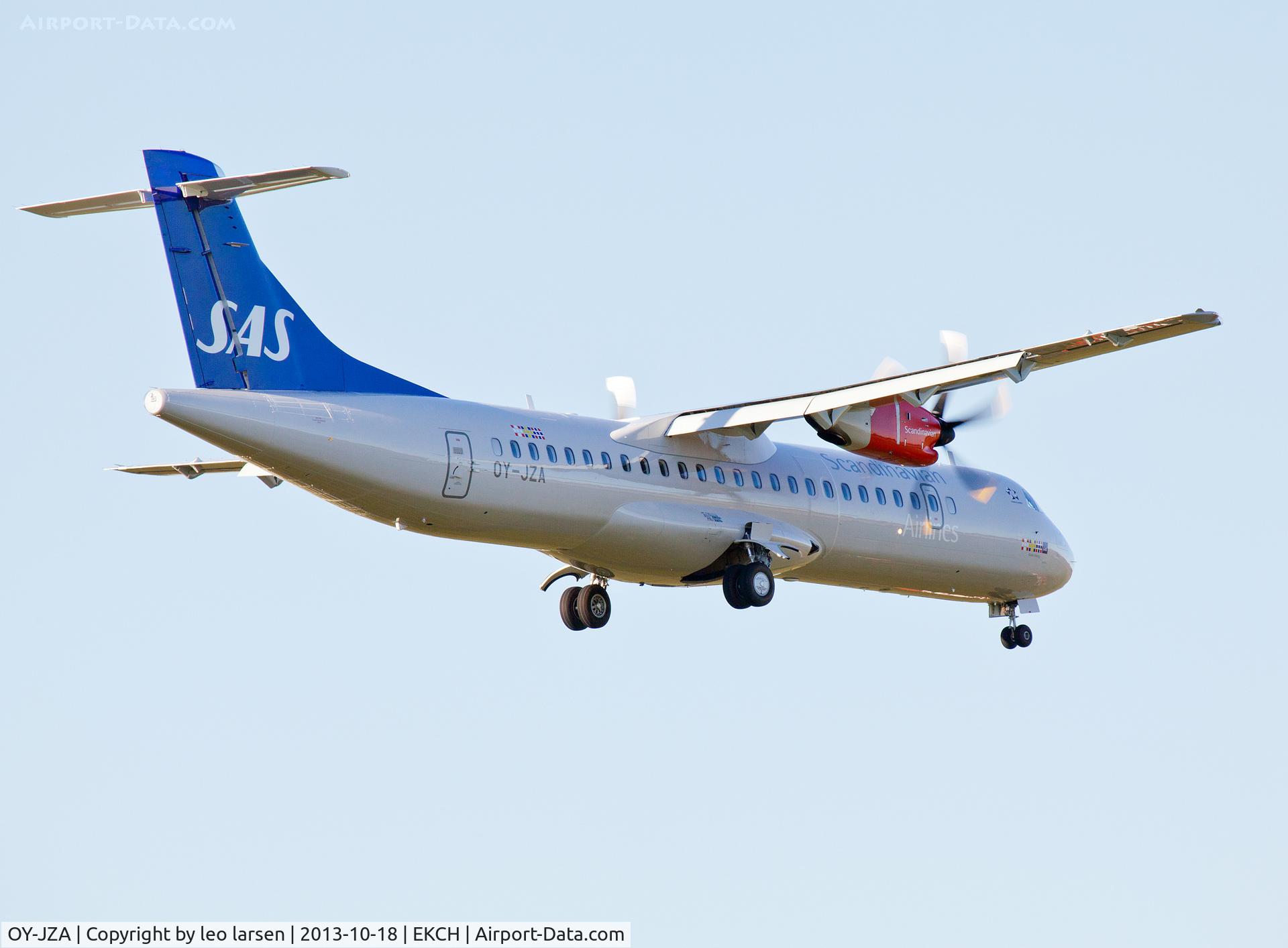 OY-JZA, 2013 ATR 72-600 (72-212A) C/N 1110, Copenhagen Kastrup on delivery flight 18.10.13