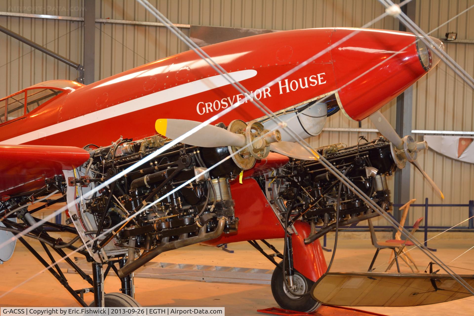 G-ACSS, 1934 De Havilland DH-88 Comet C/N 1996, G-ACSS - preparing to fly again in 2014 ?