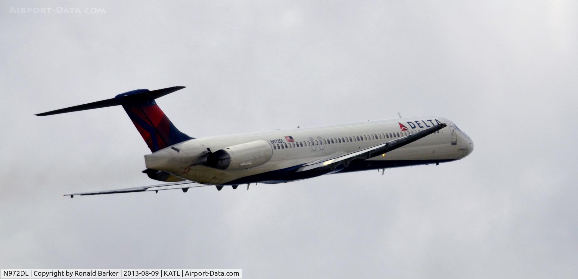 N972DL, 1991 McDonnell Douglas MD-88 C/N 53215, Takeoff Atlanta