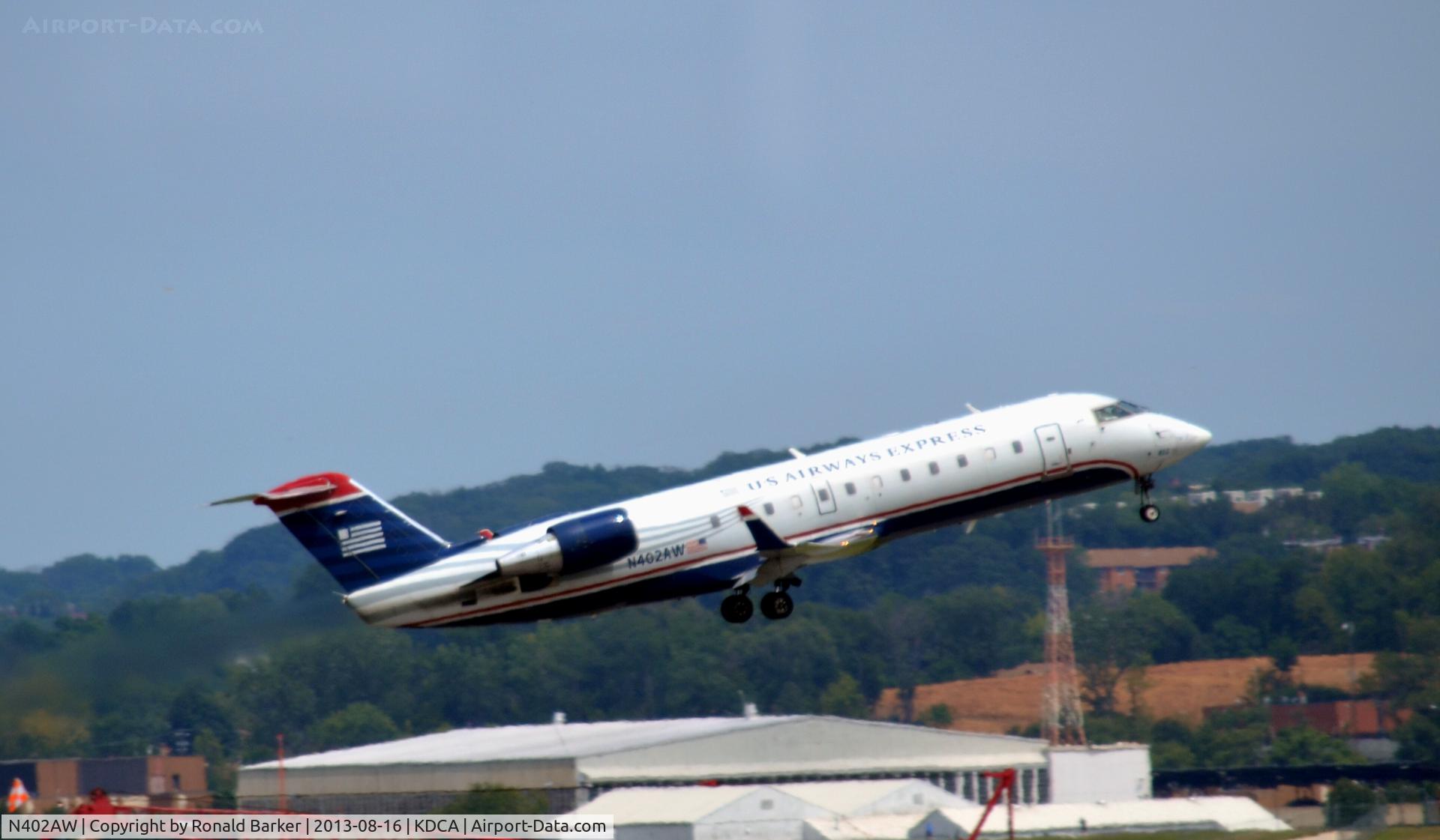 N402AW, 1998 Bombardier CRJ-200LR (CL-600-2B19) C/N 7281, Takeoff National