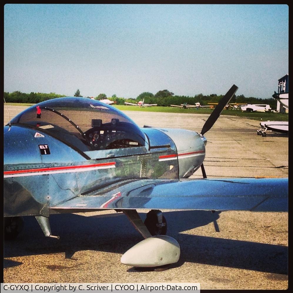 C-GYXQ, 2003 Zenith CH-601 XL Zodiac C/N 6-4681, At the fuel pumps at CYOO. Rotax 912ULS powered.