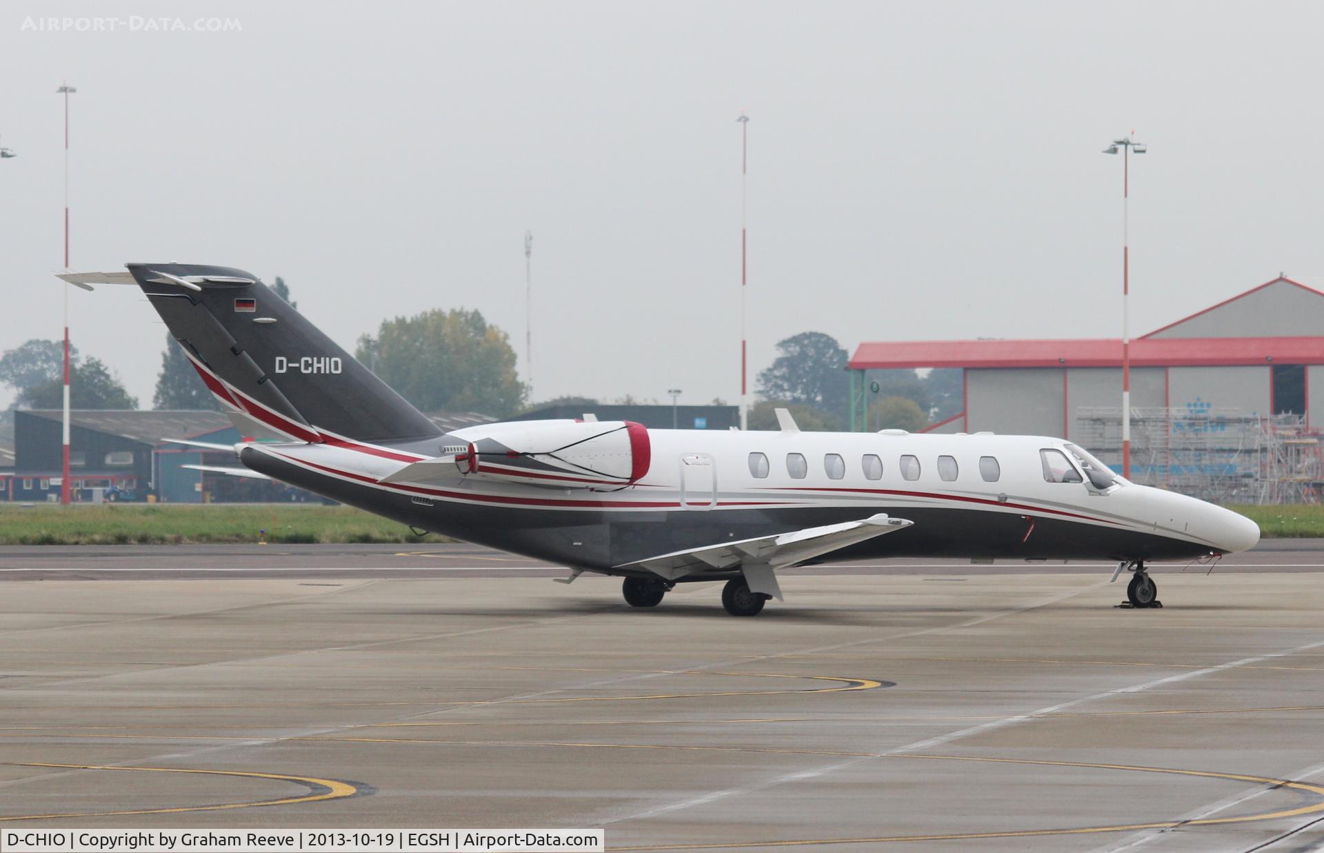 D-CHIO, 2012 Cessna 525B CitationJet CJ3 C/N 525B-0378, Parked at Norwich.