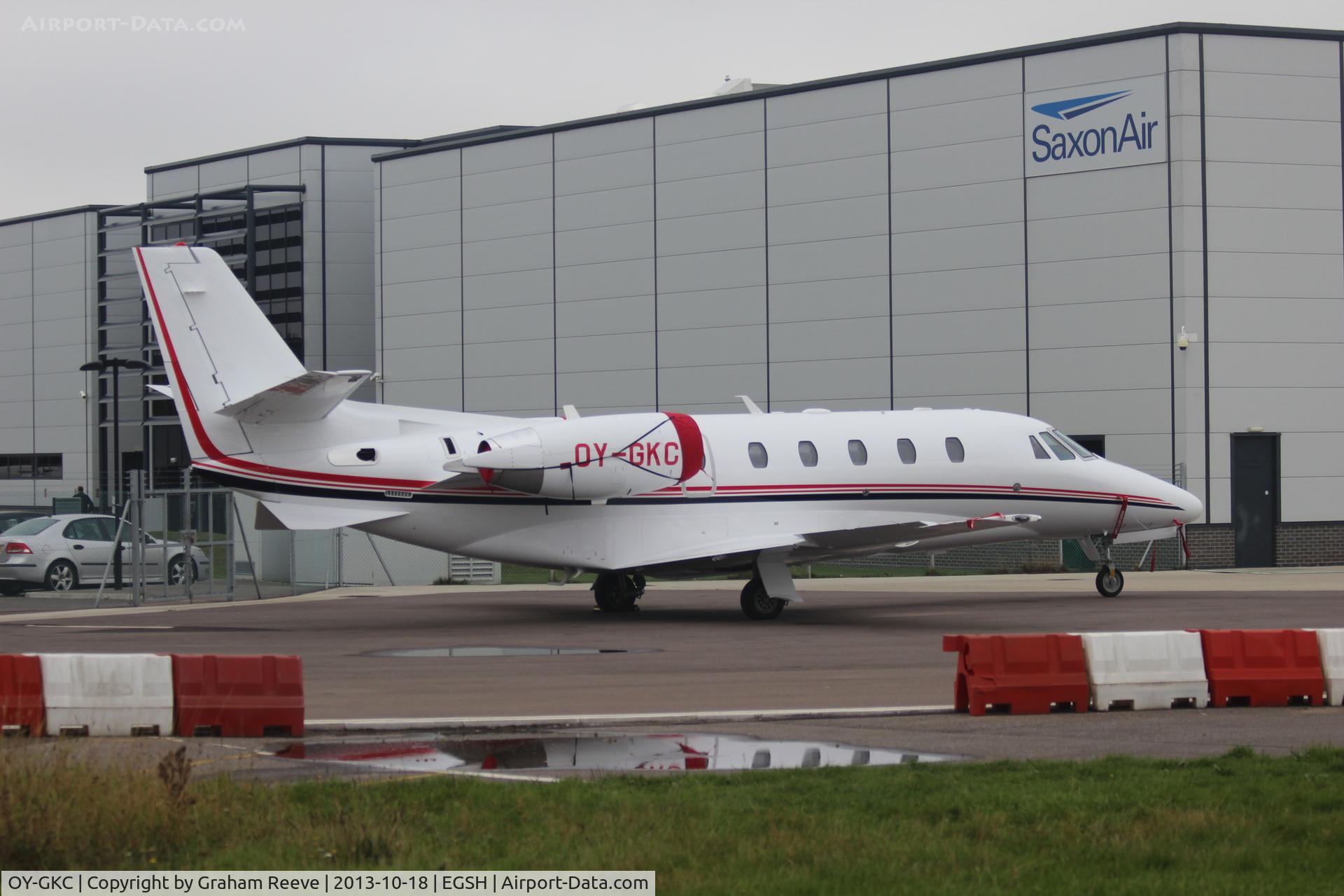 OY-GKC, 2001 Cessna 560XL Citation Excel C/N 560-5189, Parked at Norwich.