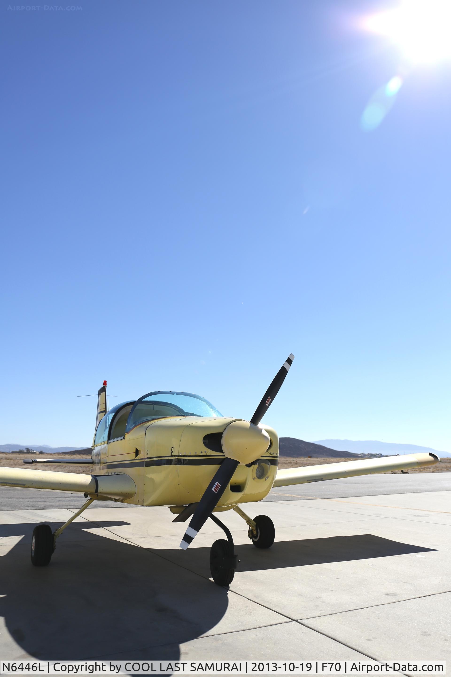 N6446L, 1972 American Aviation AA-1A Trainer C/N AA1A-0446, French Valley fuel pit