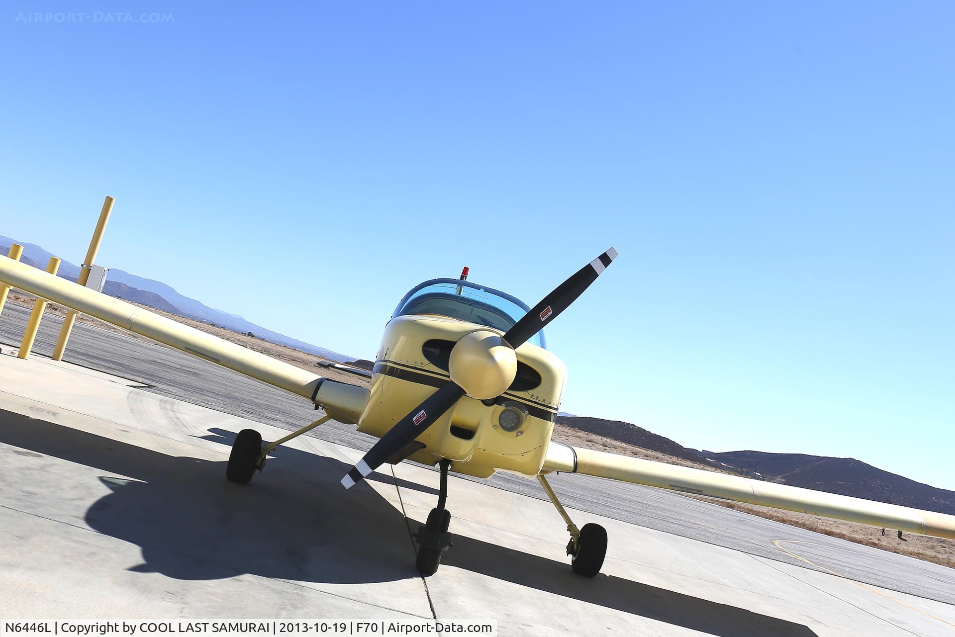 N6446L, 1972 American Aviation AA-1A Trainer C/N AA1A-0446, French Valley airport fuel pit