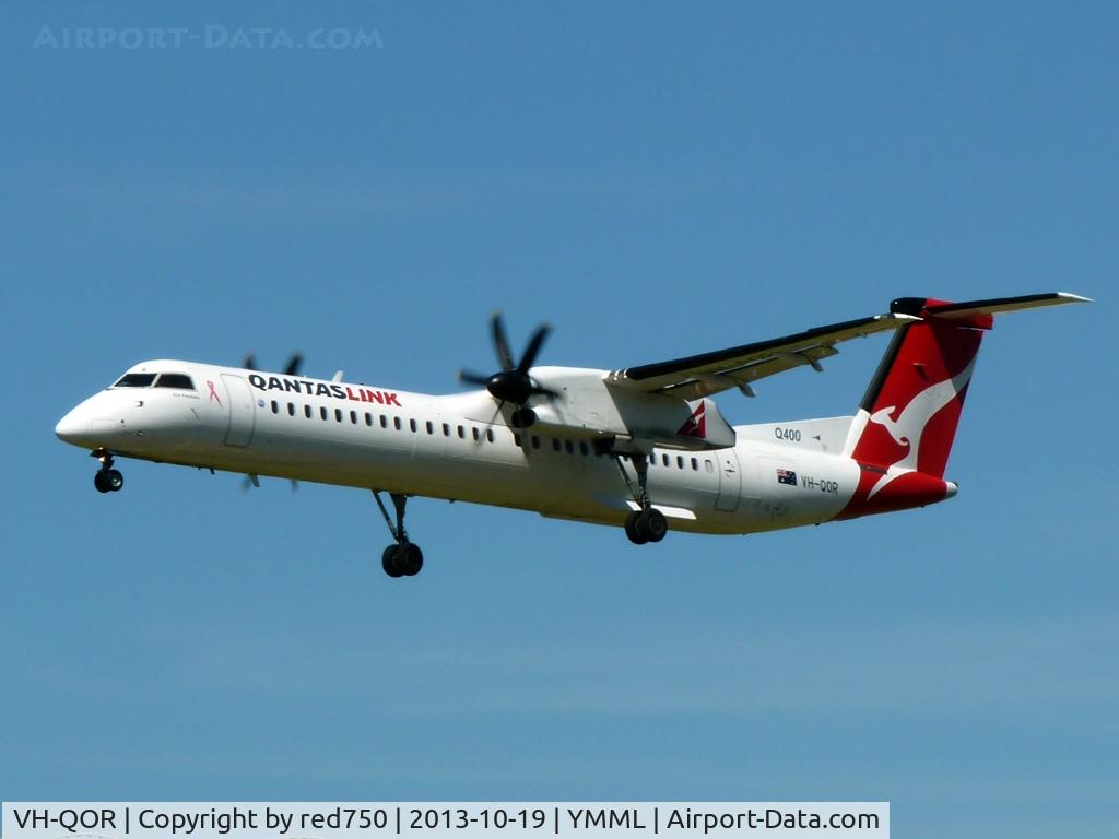 VH-QOR, 2009 De Havilland Canada DHC-8-402Q Dash 8 C/N 4241, QANTASLink Dash 8 VH-QOR on approach to rwy 34, Tullamarine