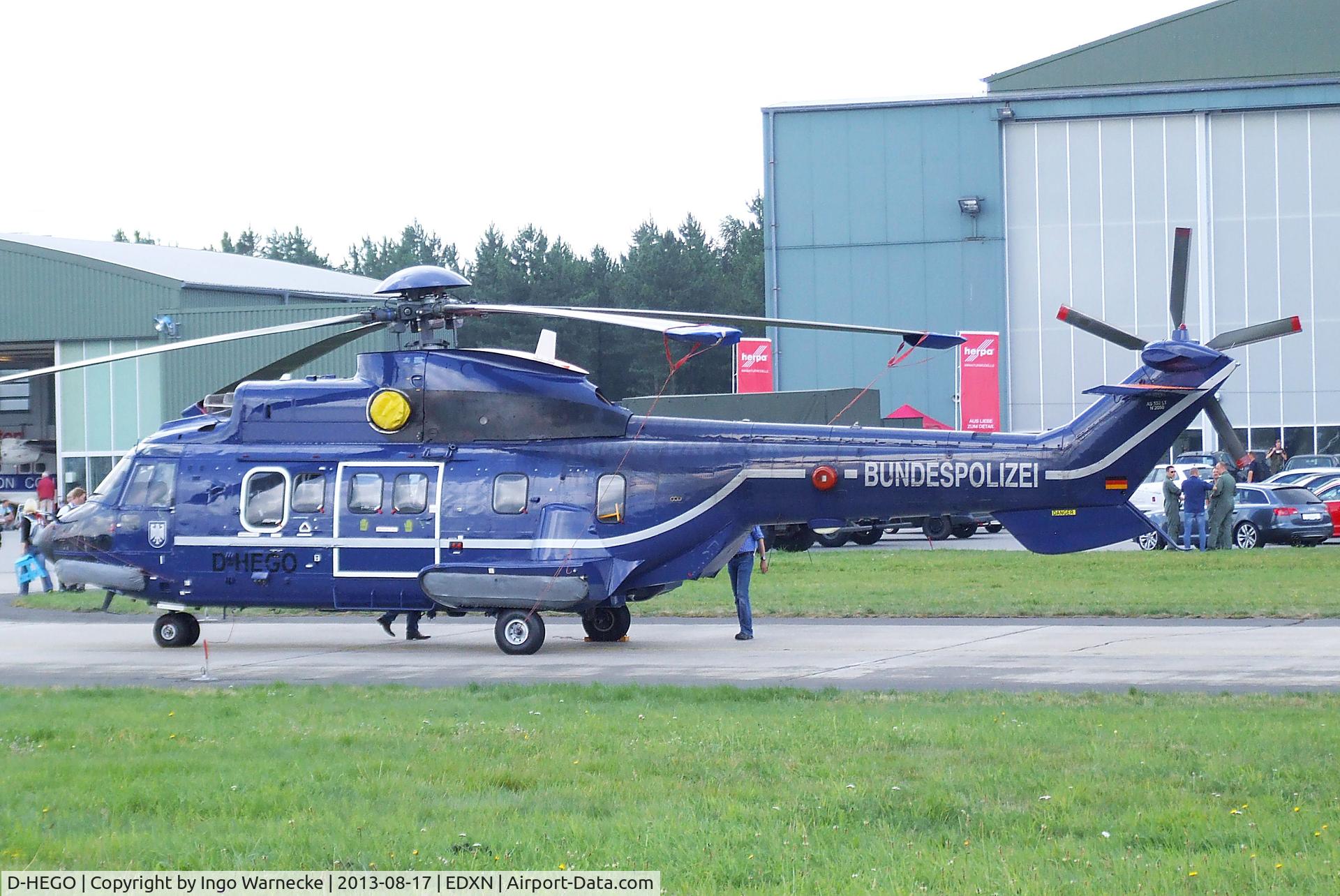 D-HEGO, 1982 Aérospatiale AS-332L Super Puma C/N 2050, Aerospatiale AS.332L Super Puma of the German Federal Police (Bundespolizei) at the Spottersday of the Nordholz Airday 2013 celebrationg 100 Years of German Naval Aviation at Nordholz Naval Aviation Base