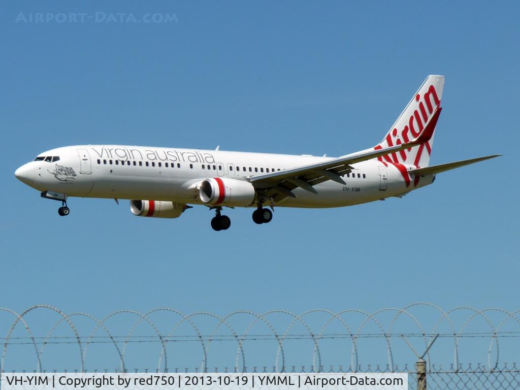VH-YIM, 2012 Boeing 737-8FE C/N 38716, VH-YIM Virgin Australia Boeing 736-8FE on approach to rwy 34 at Tullamarine 20131019