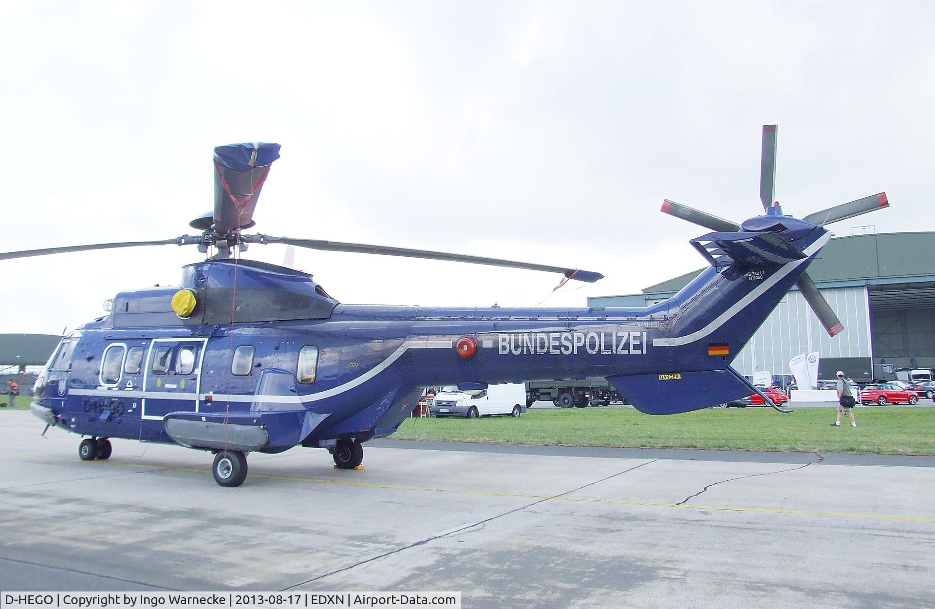 D-HEGO, 1982 Aérospatiale AS-332L Super Puma C/N 2050, Aerospatiale AS.332L Super Puma of the German Federal Police (Bundespolizei) at the Spottersday of the Nordholz Airday 2013 celebrationg 100 Years of German Naval Aviation at Nordholz Naval Aviation Base